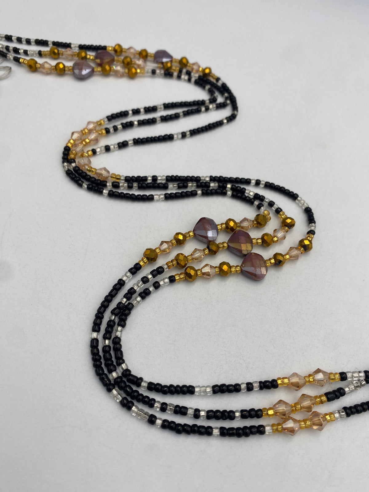 Black & Silver Waist Bead | 1 PC