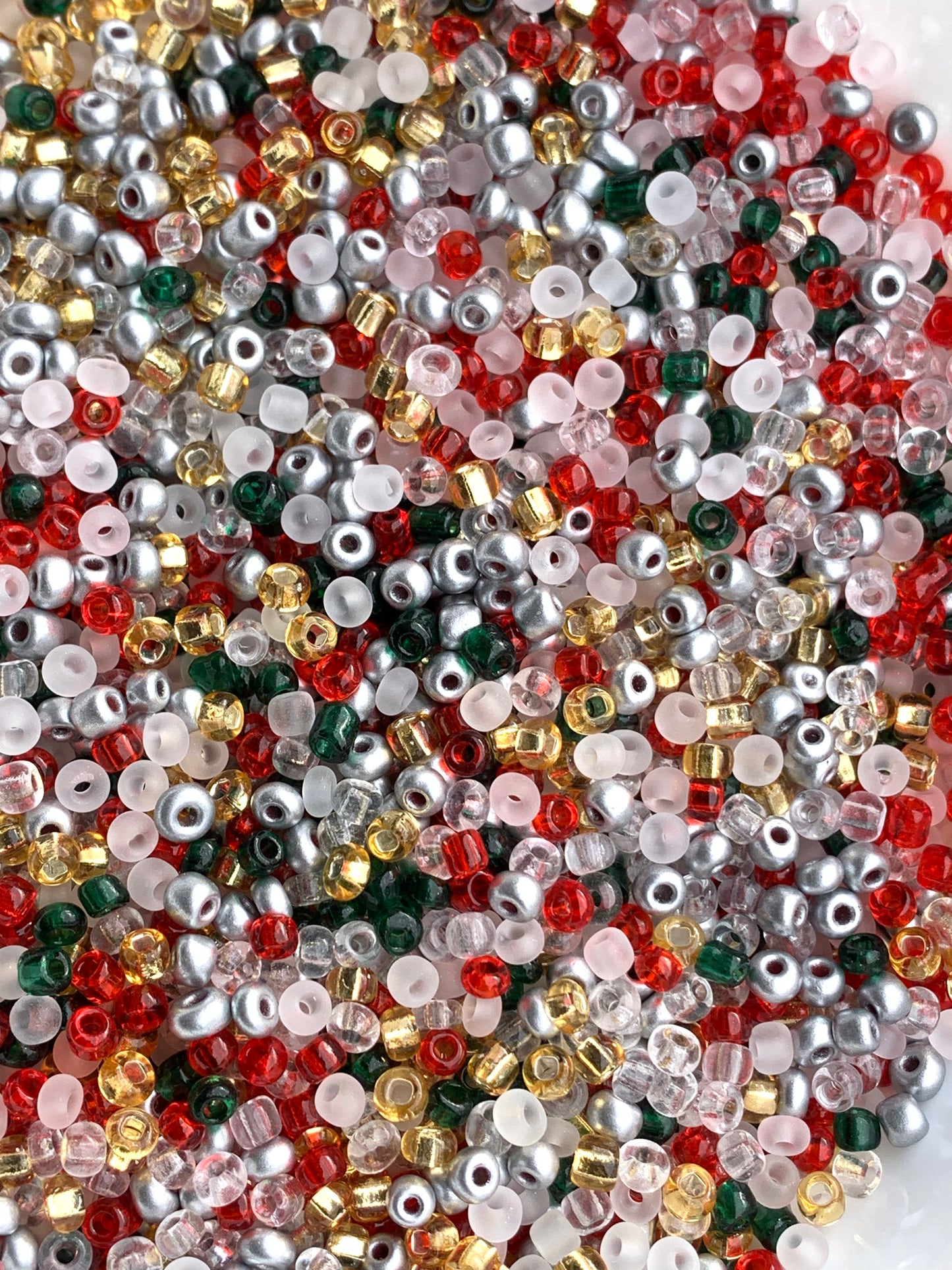 Christmas inspired: seed bead mix ~ 8/0 Seed Beads Glass Beads, Glass Bead, Mixed Beads