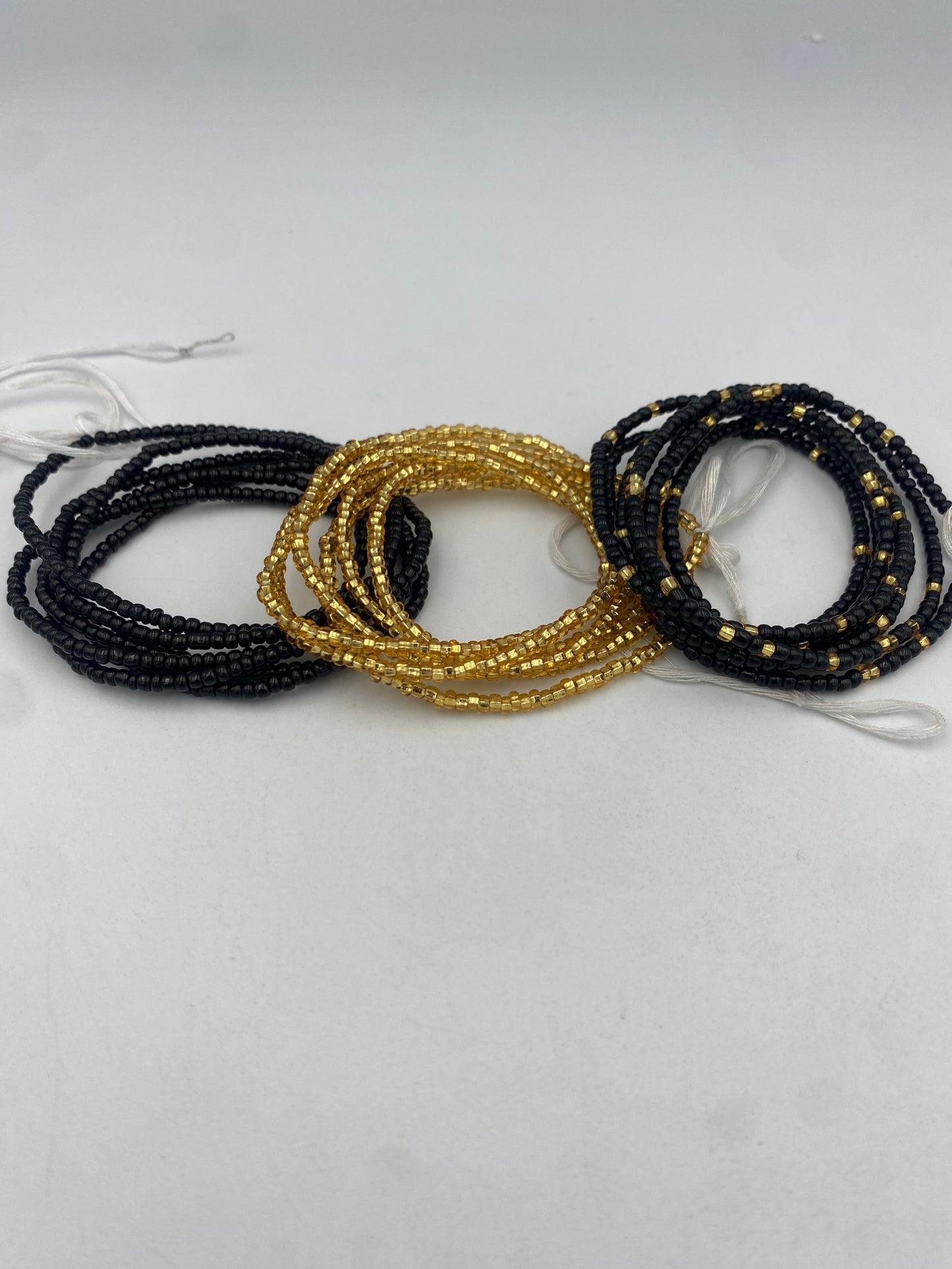 3 PC Waist Beads Set – 3 Piece Tie-On African Waist Beads for Women- Choose your set-  (45”-50”)