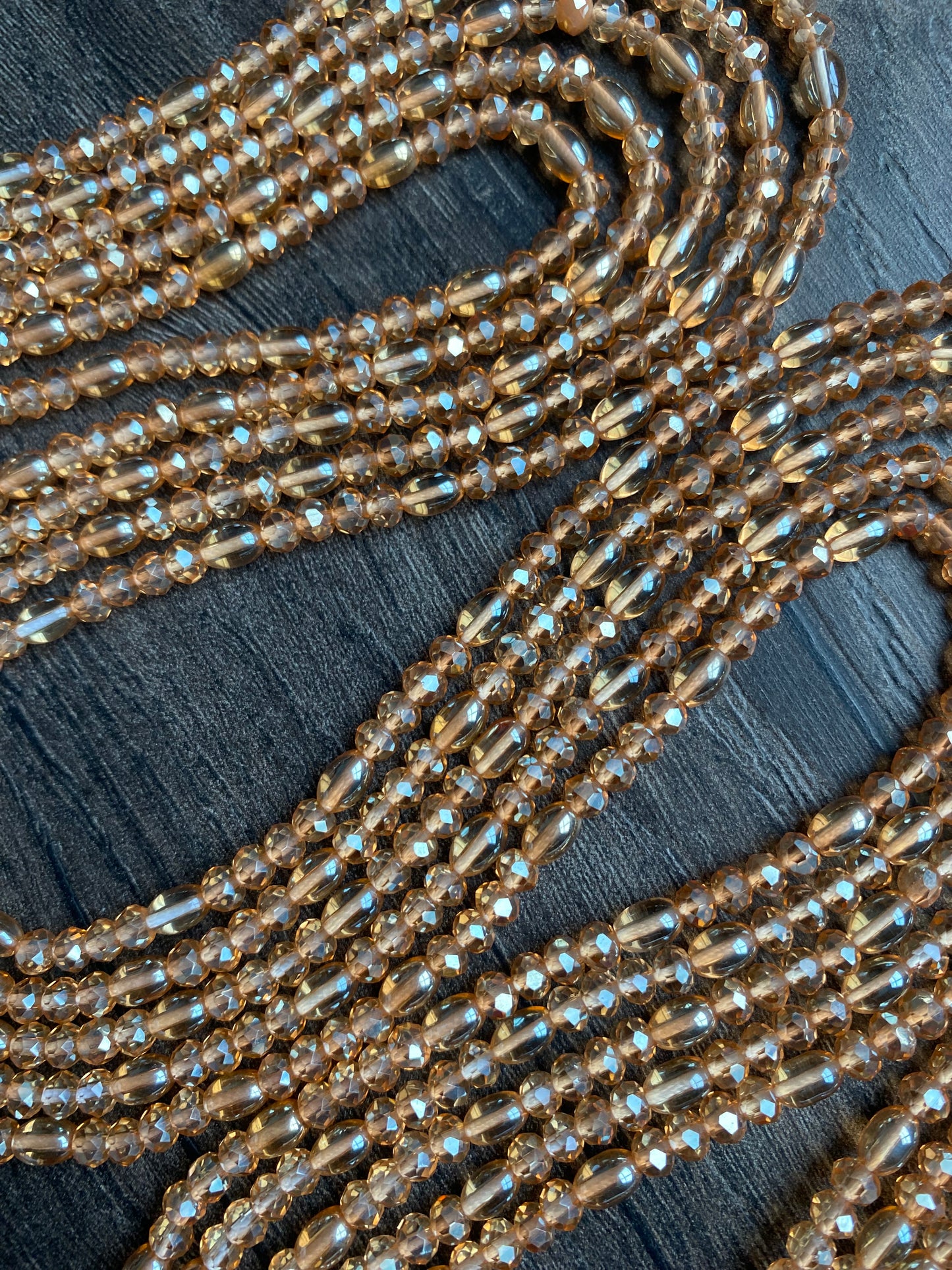 Rose Gold~ Crystal Waist Bead