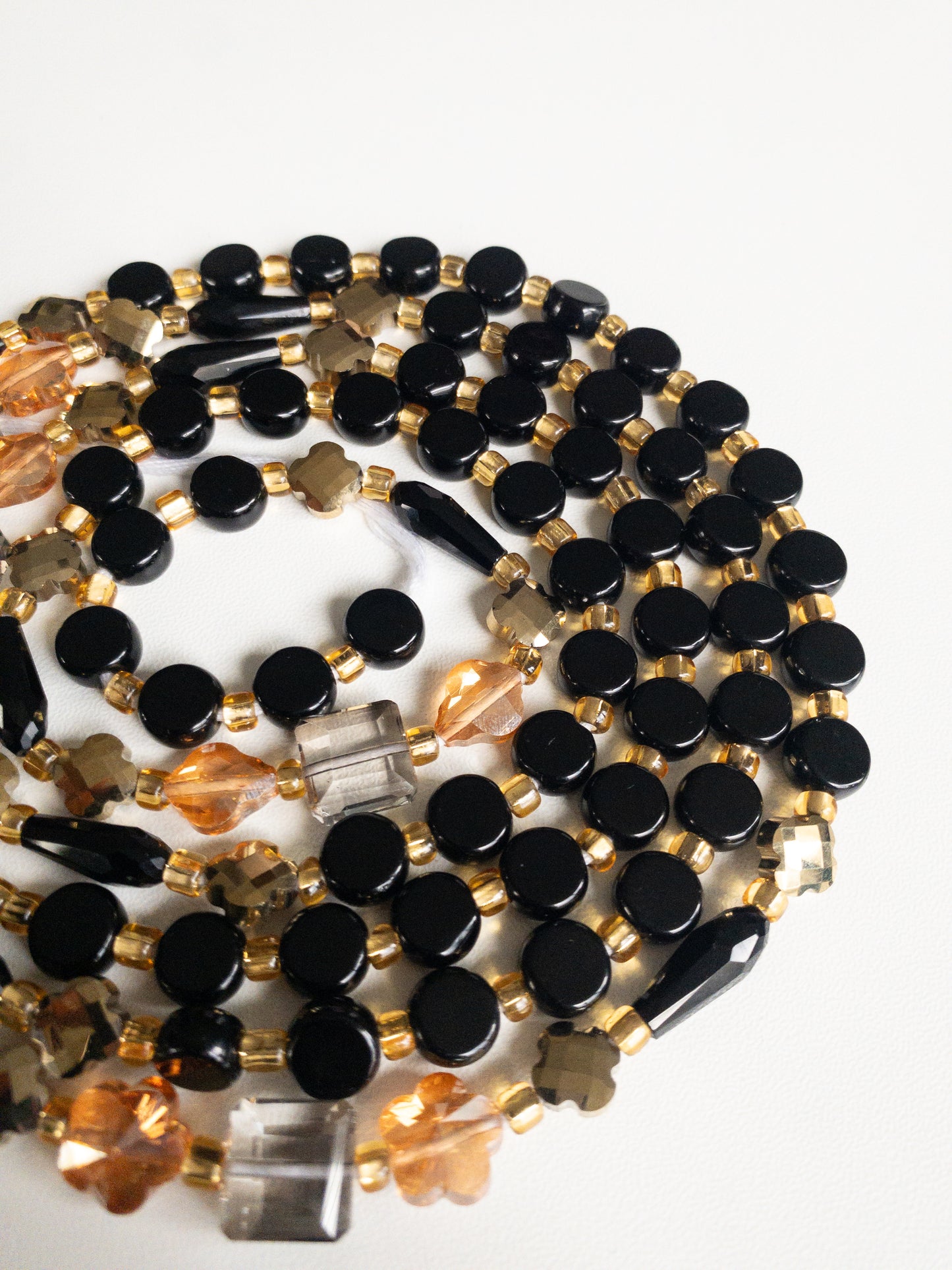 Black Rosa ~ Luxury Crystal Waist Beads