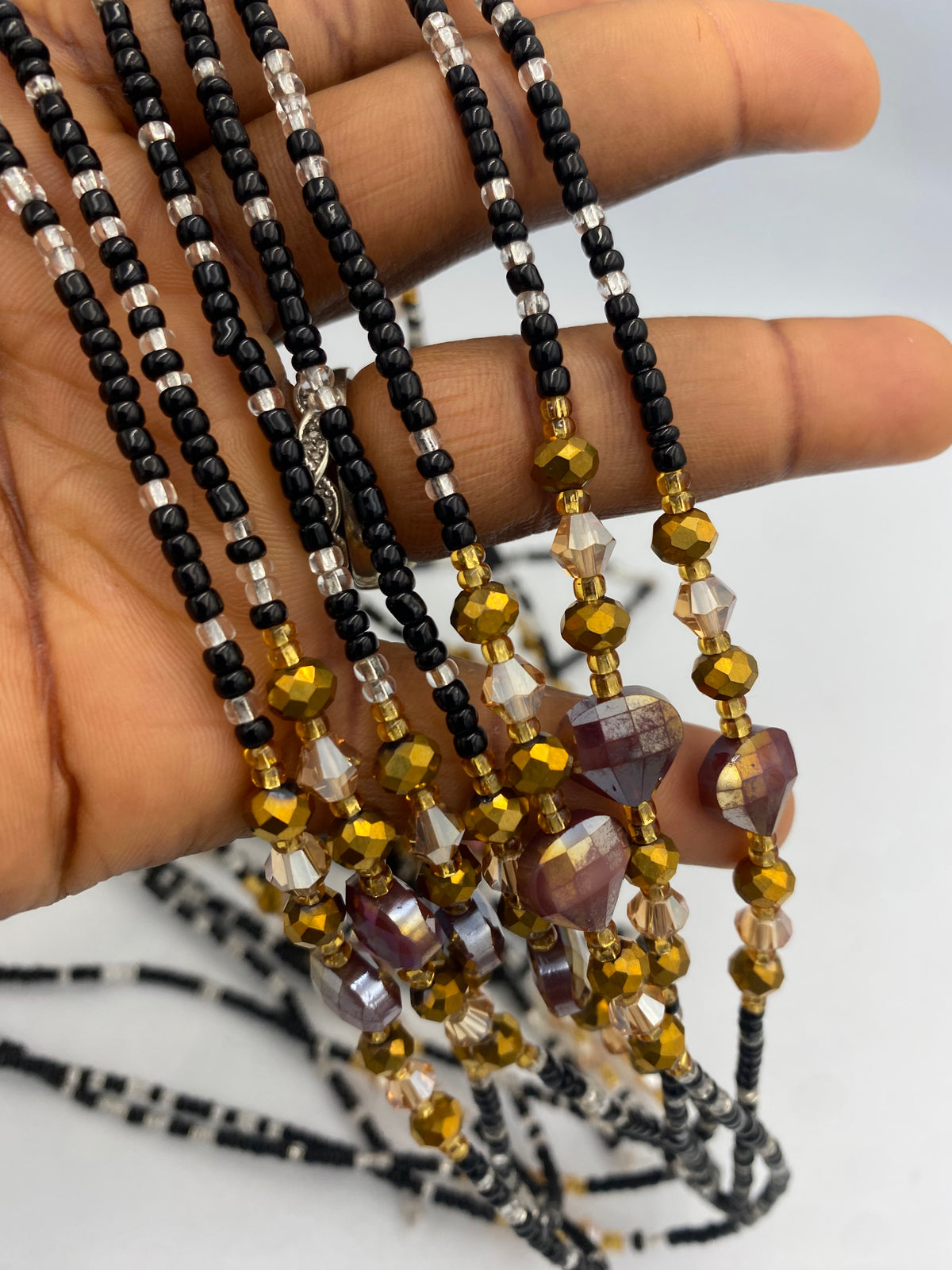 Black & Silver Waist Bead | 1 PC