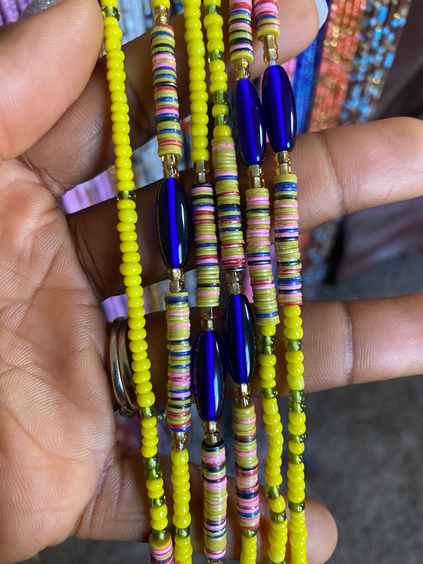 Wholesale Waist Beads – Bulk Multicolored Tie-On Strands (45”–50”)