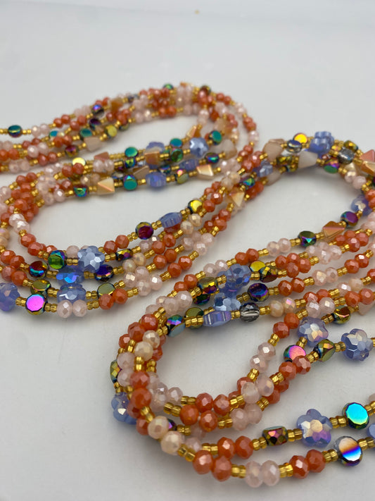 Celeste Aurora~ Crystal Waist Bead- Tie On 45”