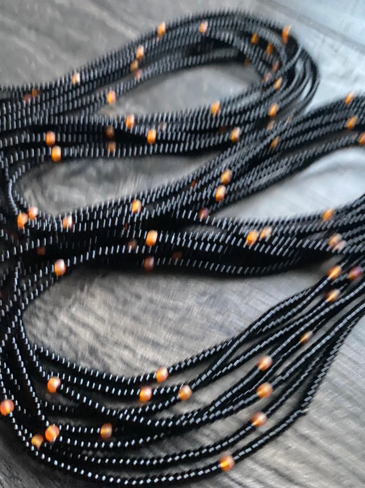 Black & Orange Waist Bead