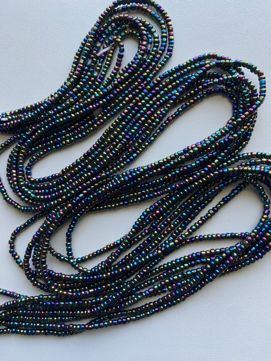 Iridescent Black Waist Bead