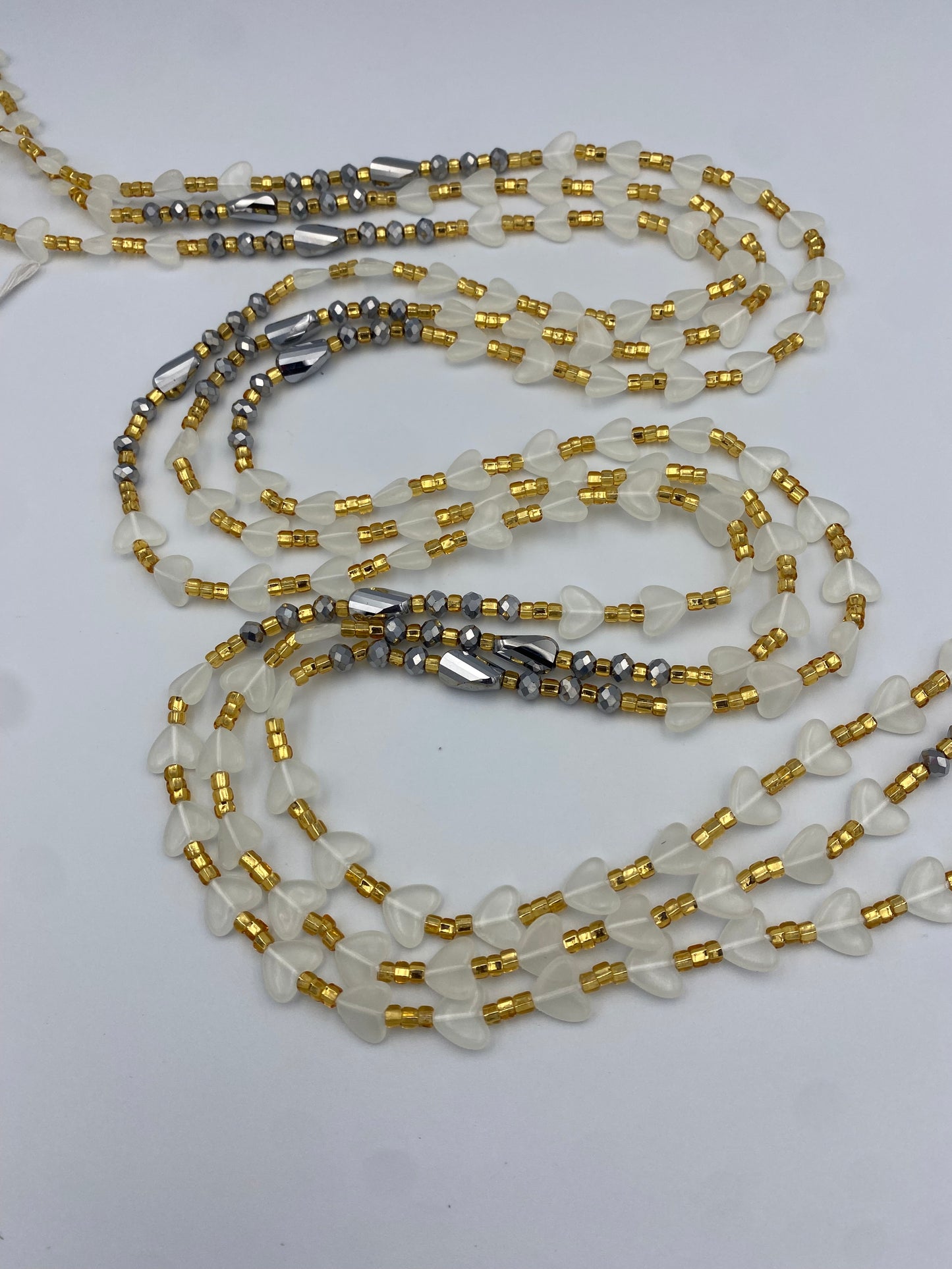 Glow in the Dark  Waist Bead- Love Beads- Tie on WaistBeads 45”- 50”