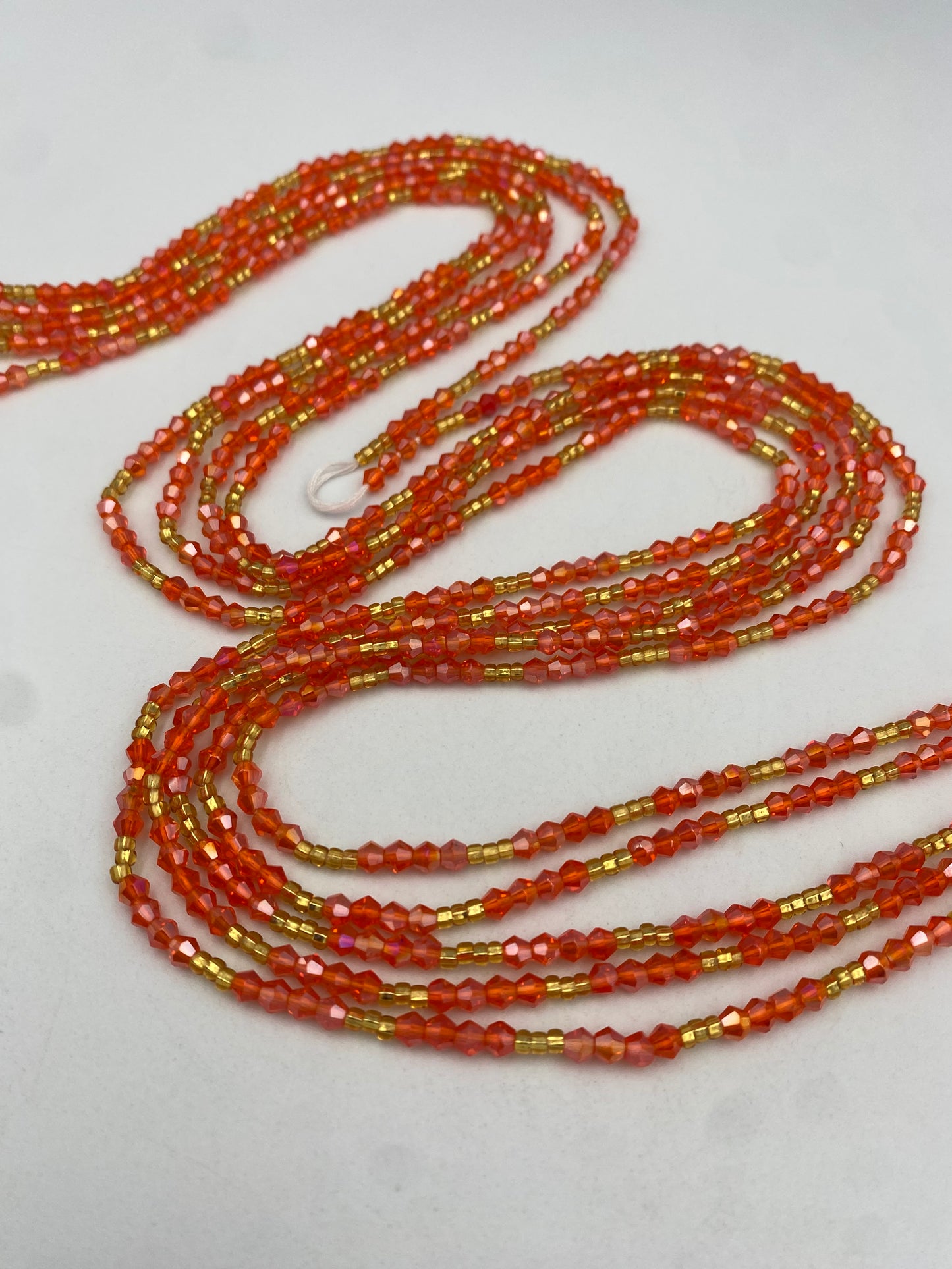 Variety of Crystal Waist Beads, Bicones, Mini crystal Waistbeads-  Choose your Color- Price Per Item - Tie On 40”-50”