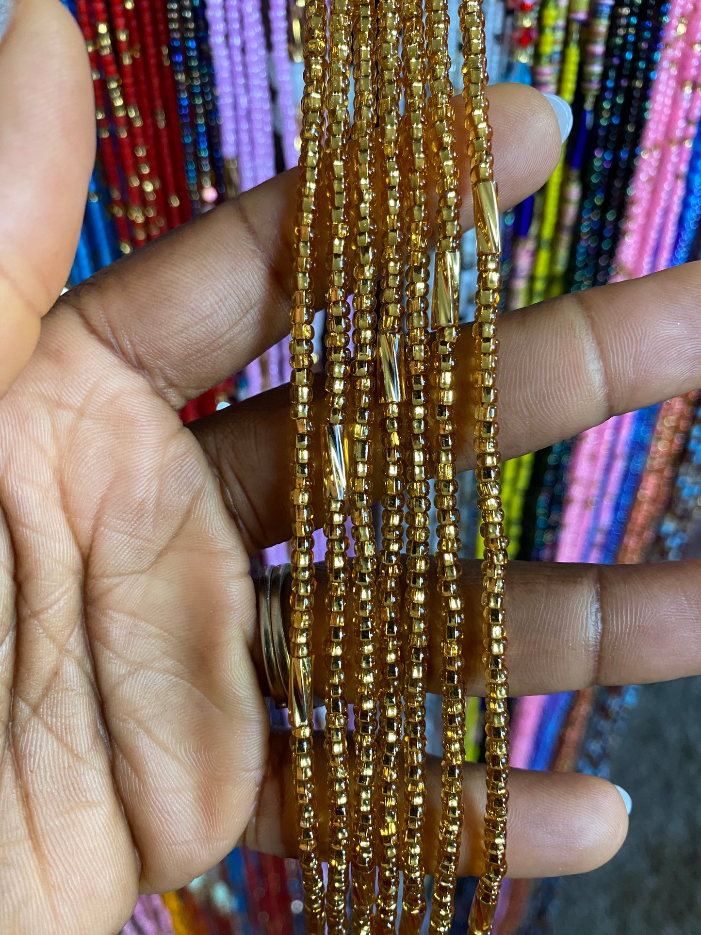 Wholesale Waist Beads – Bulk Multicolored Tie-On Strands (45”–50”)