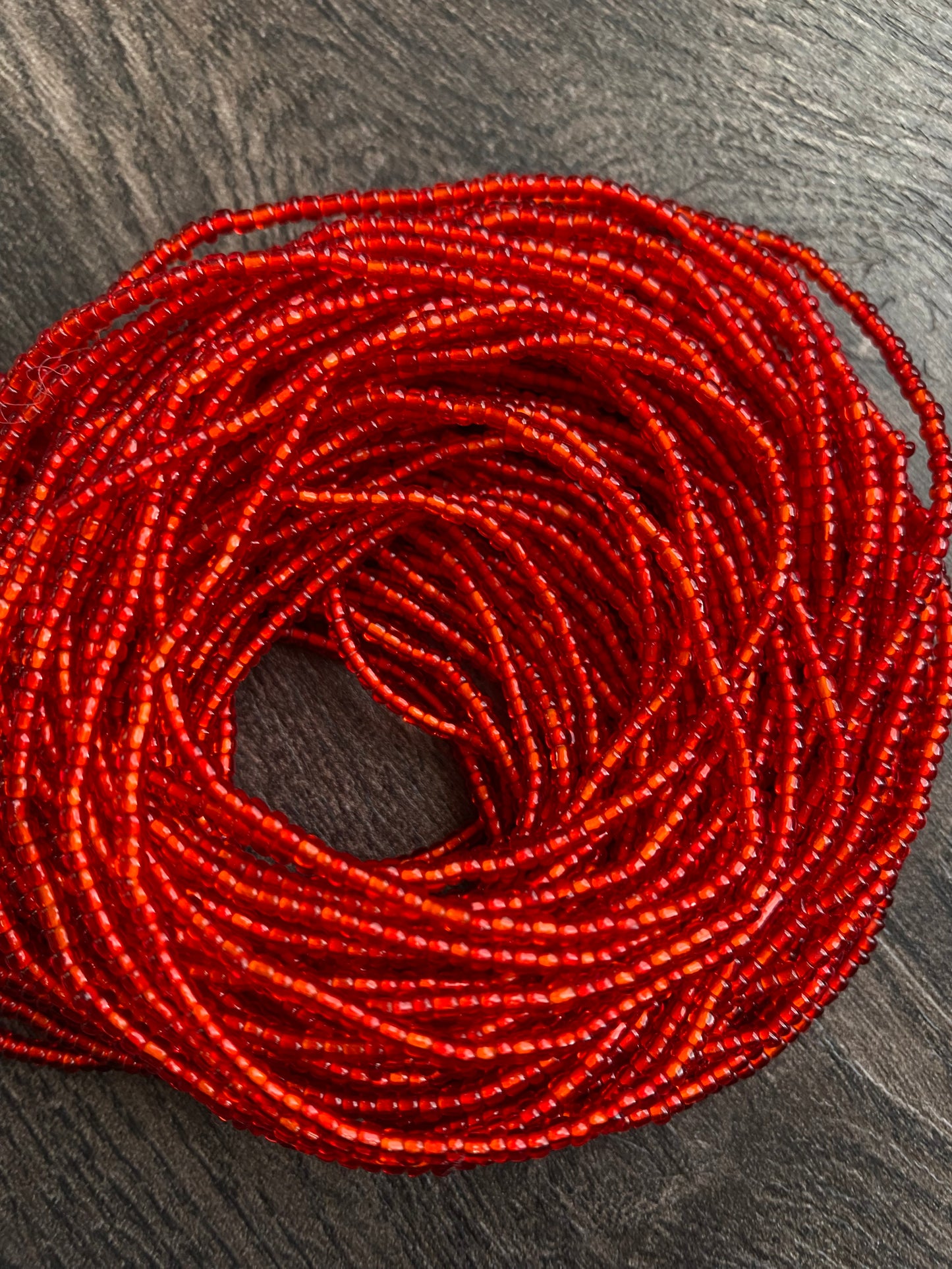 Red Waist Bead- Tie on