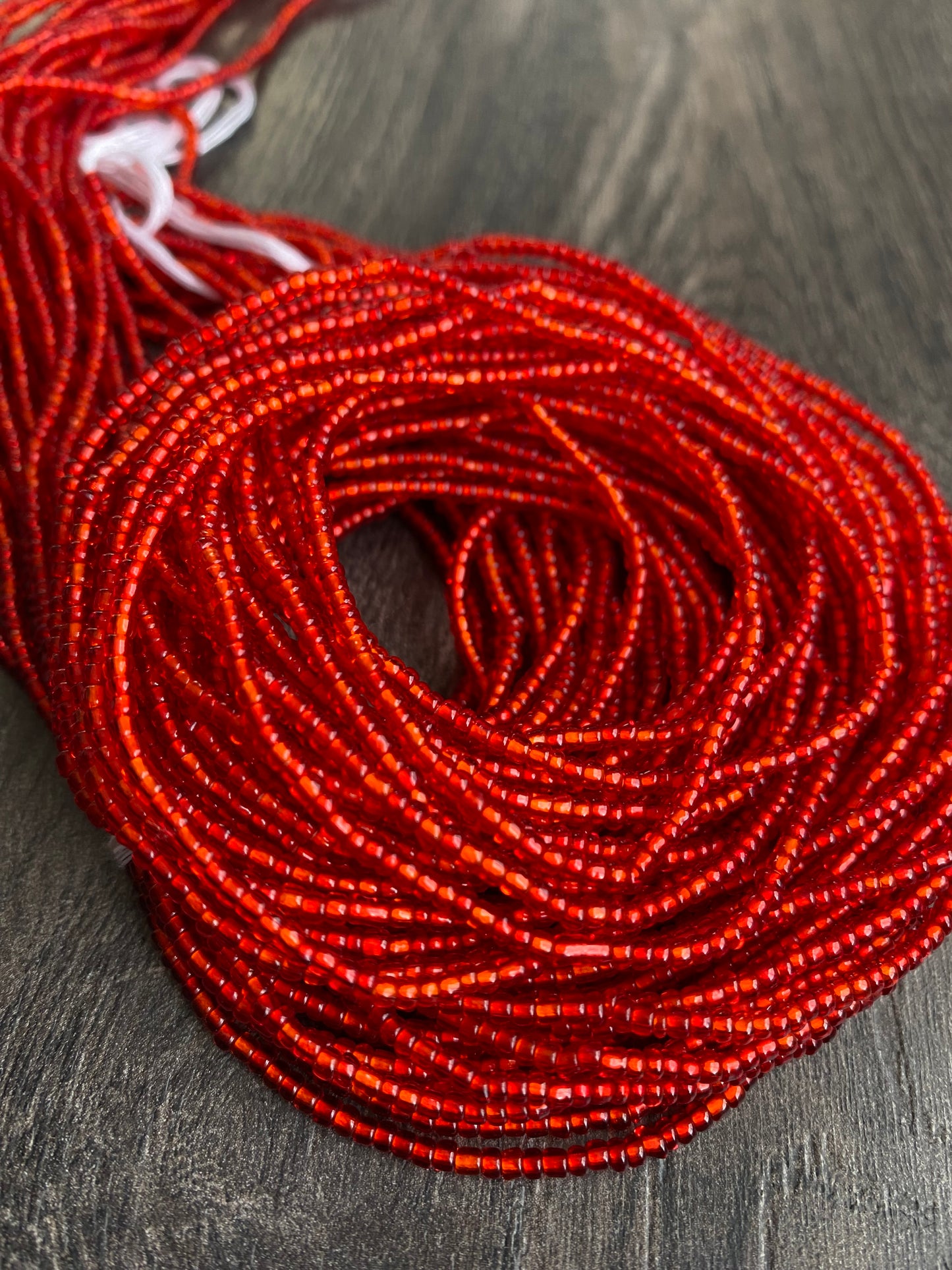 Red Waist Bead- Tie on