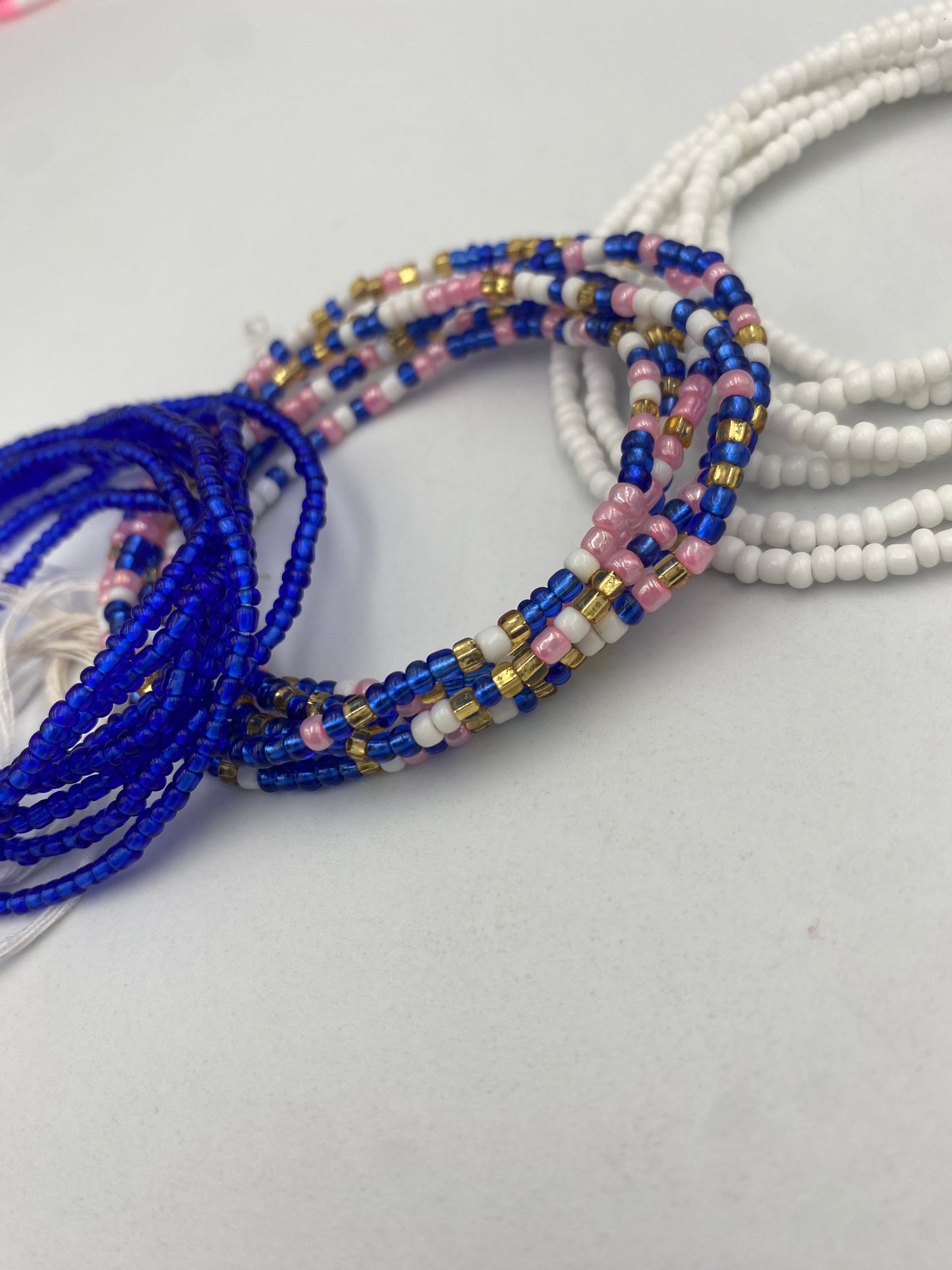 3 PC Waist Beads Set – 3 Piece Tie-On African Waist Beads for Women- Choose your set-  (45”-50”)