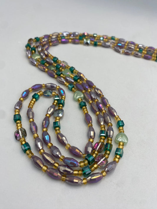 Purple Luxury Crystal Waist Bead 45”| 1 PC