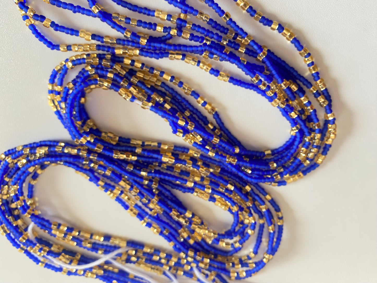 Blue & Gold Waist Bead