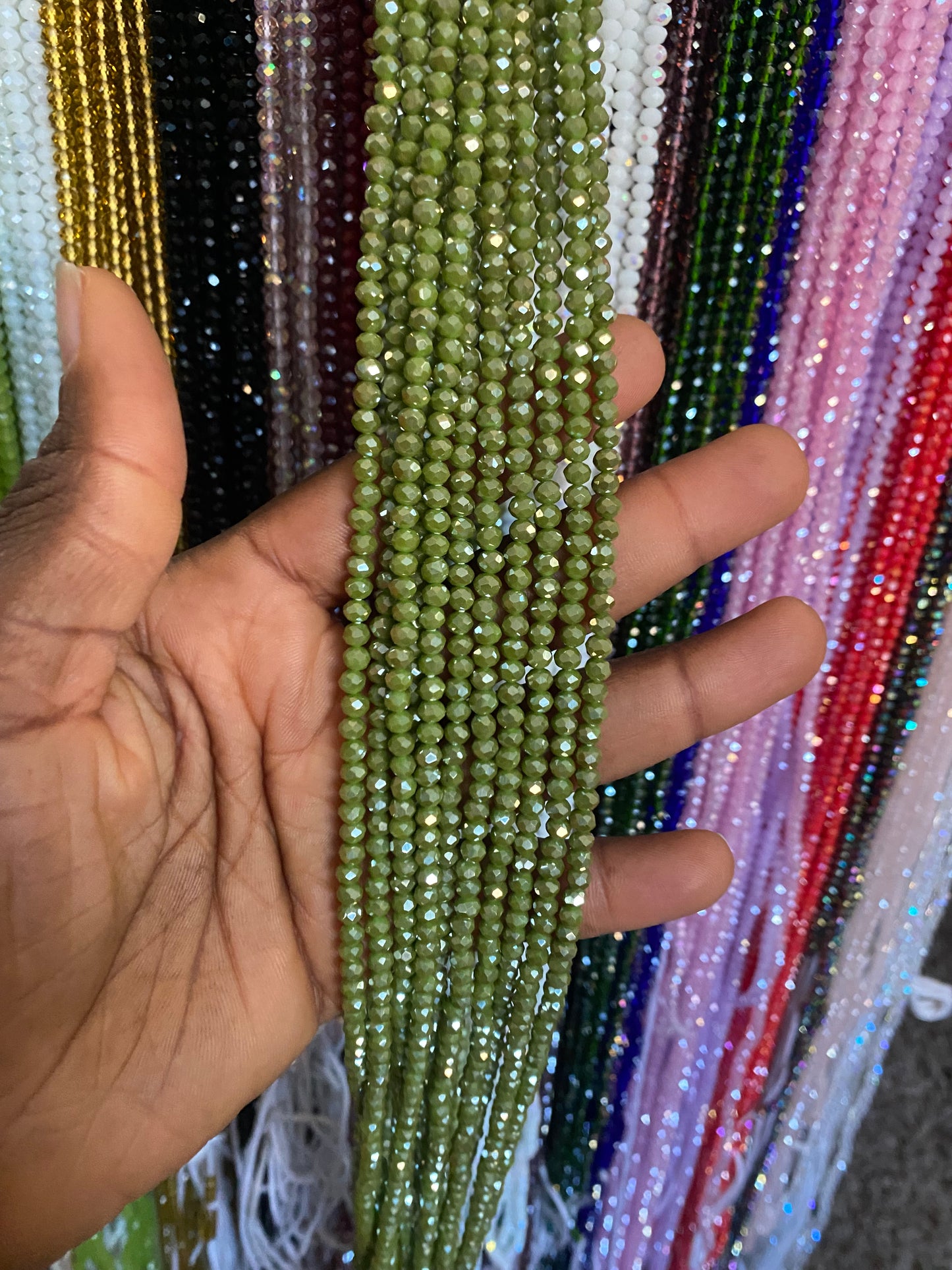 Crystal WaistBeads -TikTok Waist Beads – Variety of Styles – African Waist Jewelry – Tie-On (45”) – Add to Cart, Buy Now – Price Per 1 Waist Bead