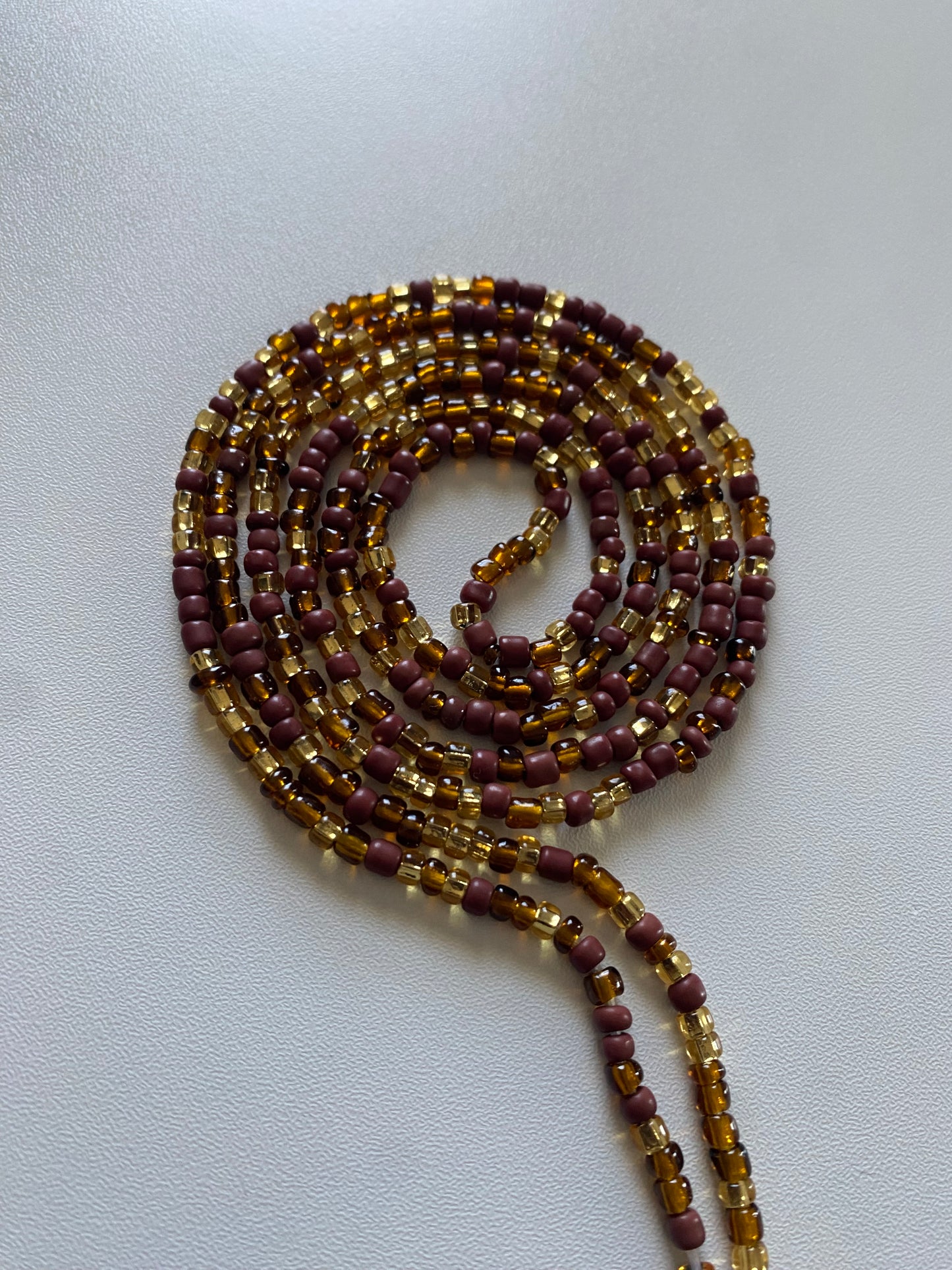 Brown~ Waist Bead- Earth tone waistBeads - body jewelry 45”-50”
