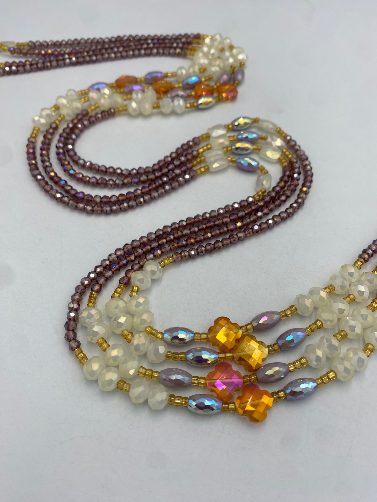 Purple Luxury Crystal Waist Bead 45”| 1 PC
