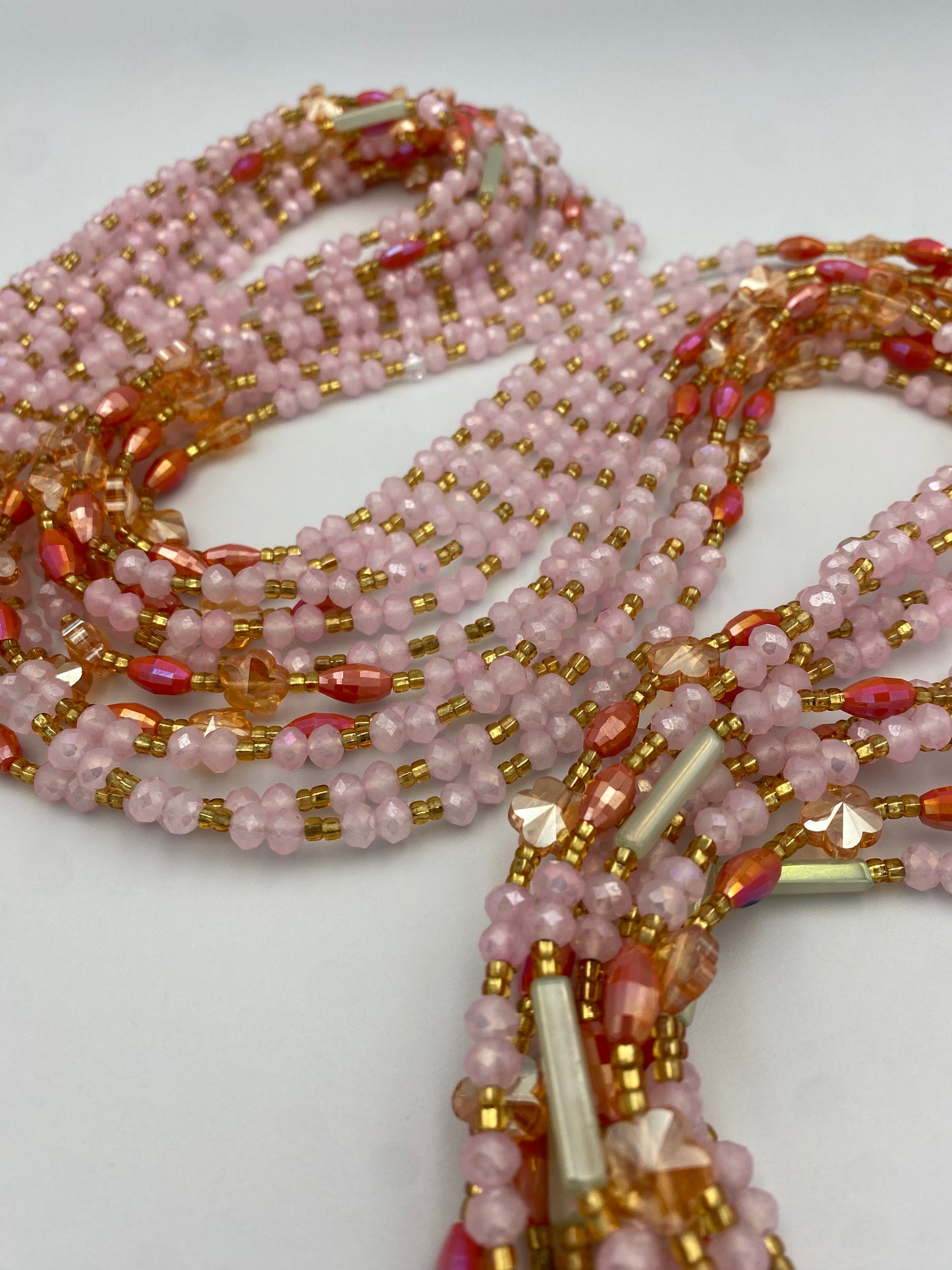 Blush Bloom ~ Pink Waist Bead-Luxury Crystal Waistbeads