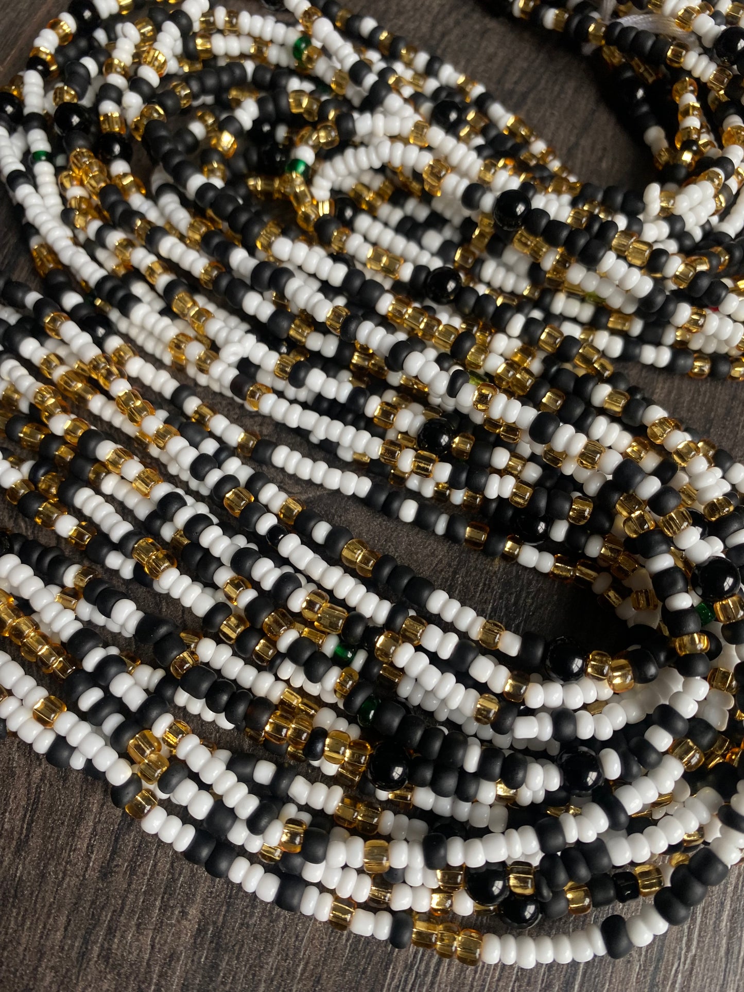 Precious~ Waist Bead with Onyx Gemstones - Tie on