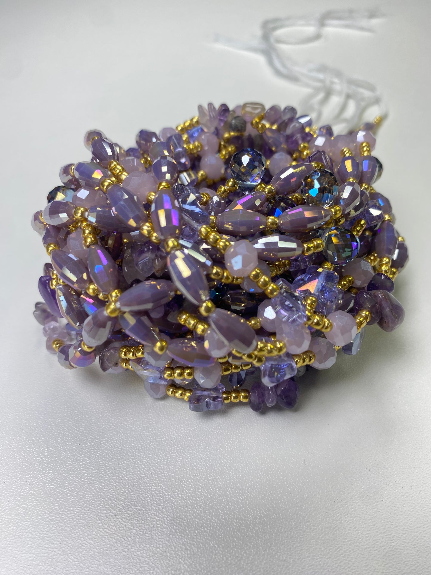 Amethyst- Luxury Crystal Waistbeads- Natural stone waistbead