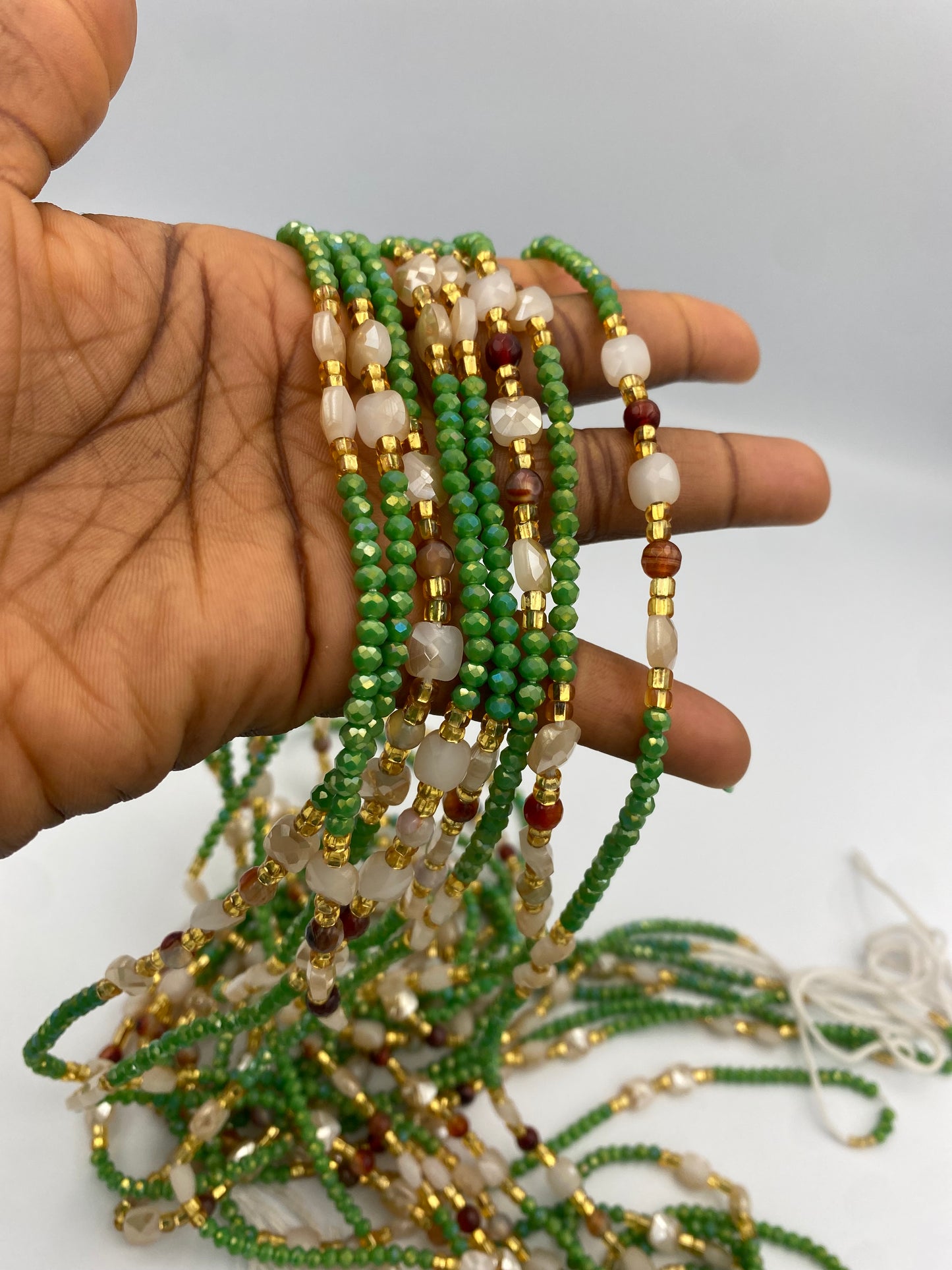 Emerald Grace ~ Luxury Crystal Waistbeads- African WaistBead