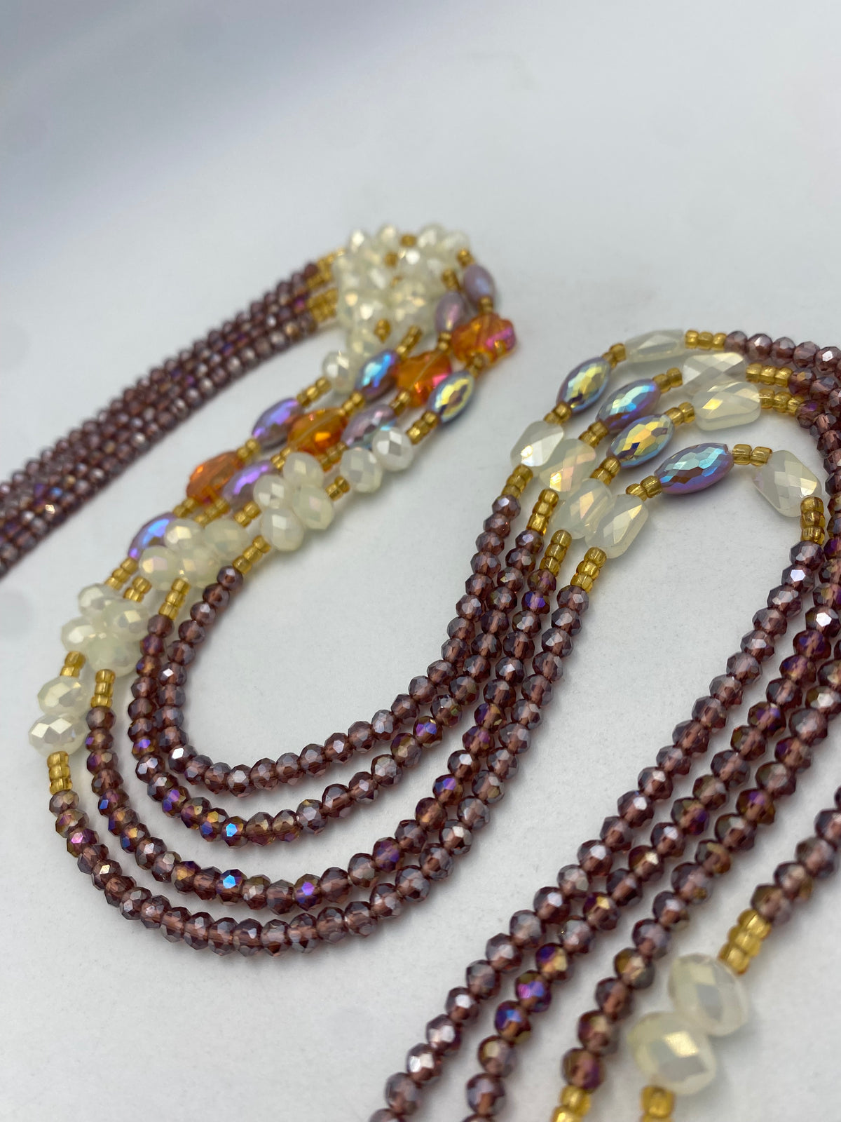 Purple Luxury Crystal Waist Bead 45”| 1 PC