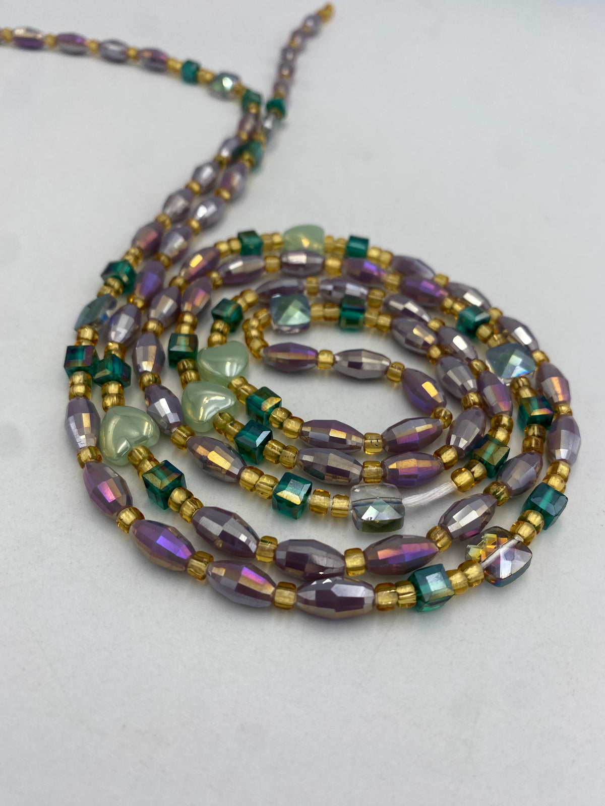 Purple Luxury Crystal Waist Bead 45”| 1 PC