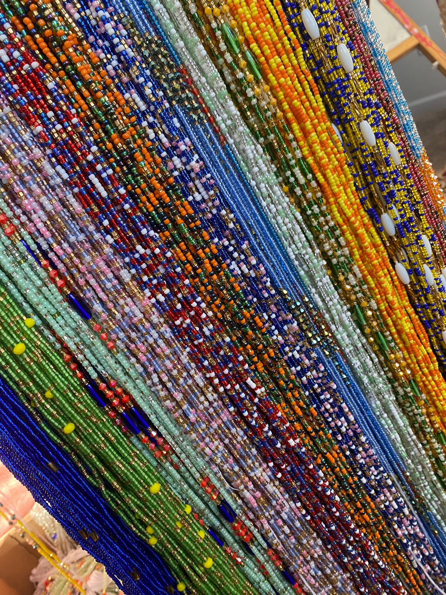 Wholesale Waist Beads – Bulk Multicolored Tie-On Strands (45”–50”)