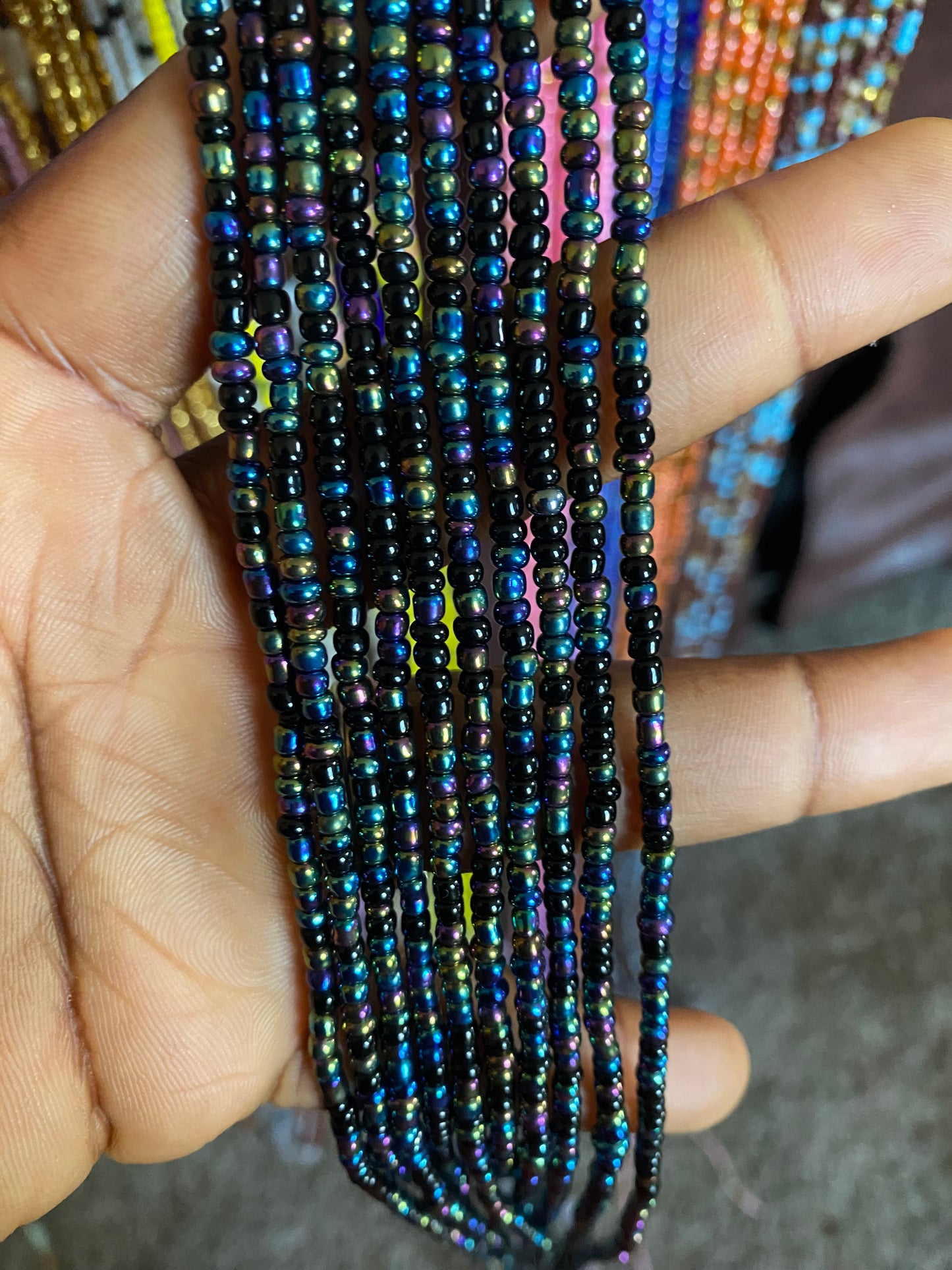 Wholesale Waist Beads – Bulk Multicolored Tie-On Strands (45”–50”)