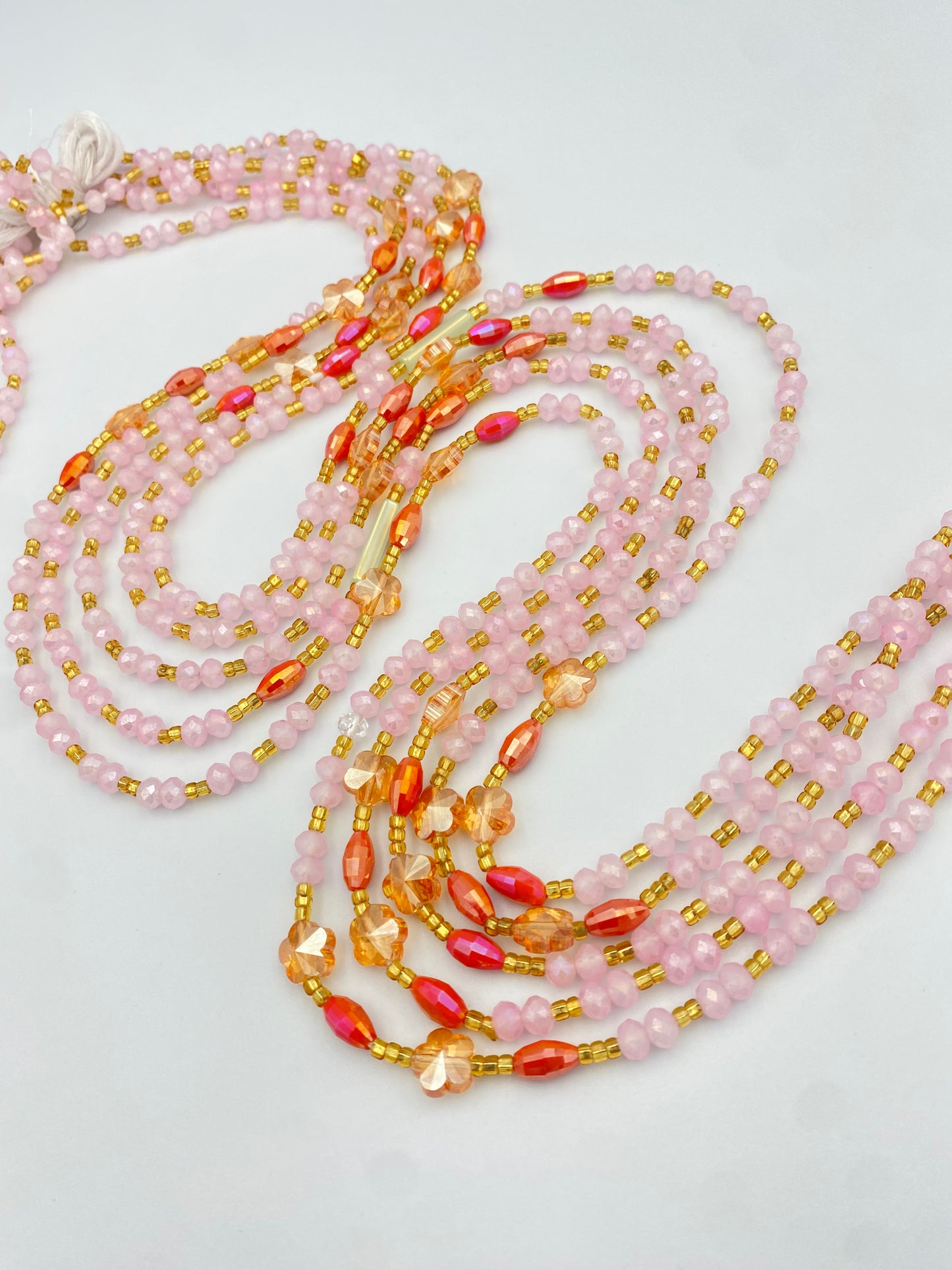 Blush Bloom ~ Pink Waist Bead-Luxury Crystal Waistbeads