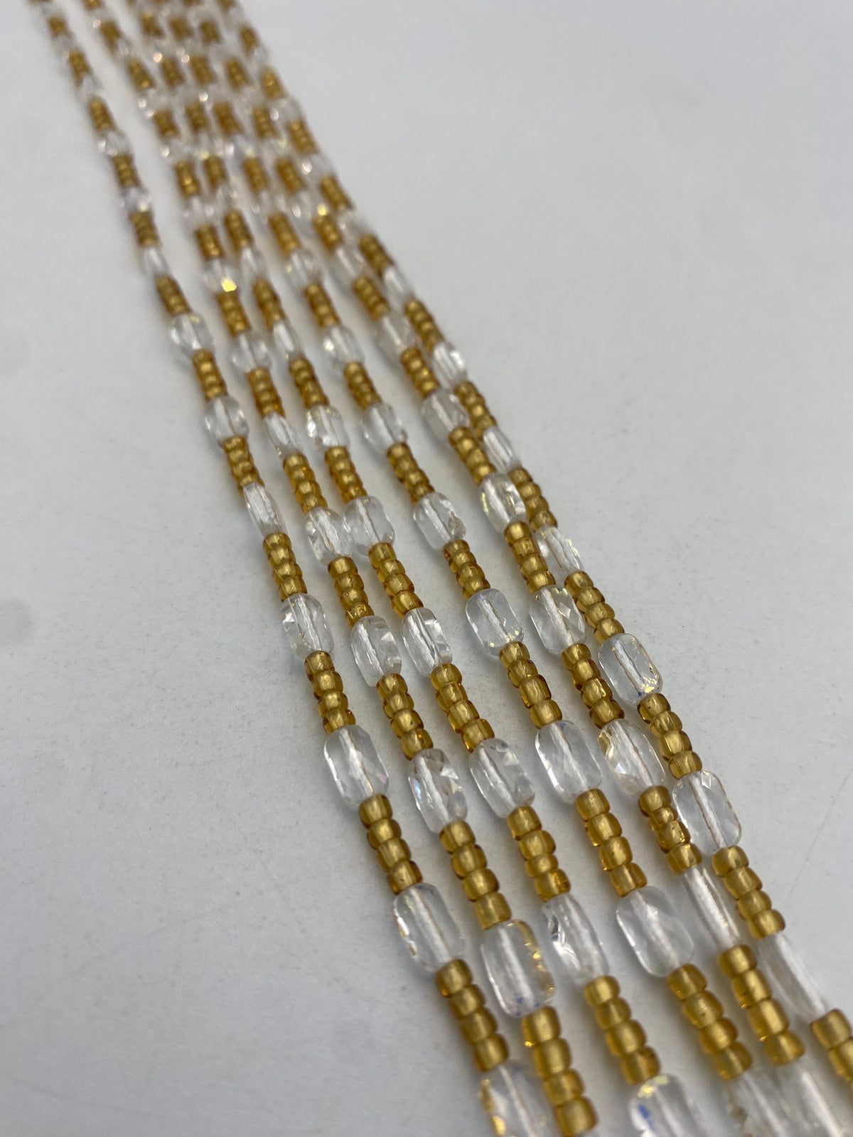 Silver & Gold Crystal Waist Bead 45”| 1 PC