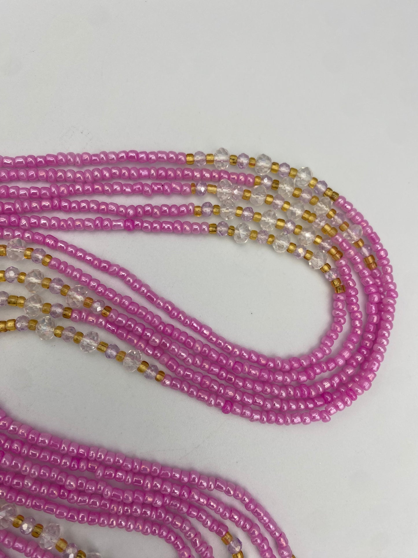 Pink waistbeads- Tie On