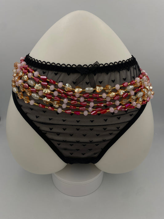 Ruby Luxury Tie-On Waist Beads | Faith-Inspired Body Jewelry | Handmade Waist Beads for Women 45Inches |