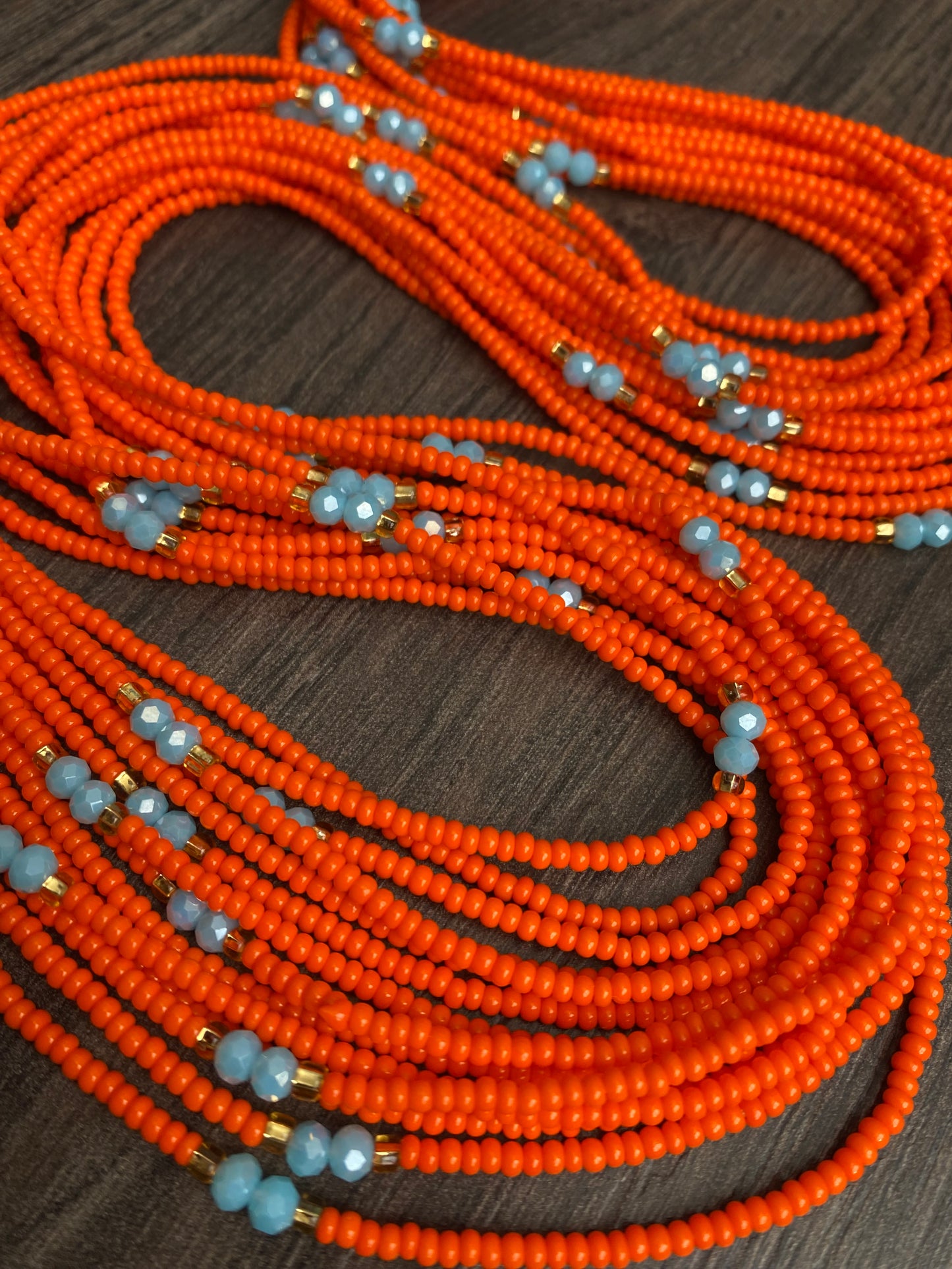 Harvest Horizon- Orange  Waist Beads