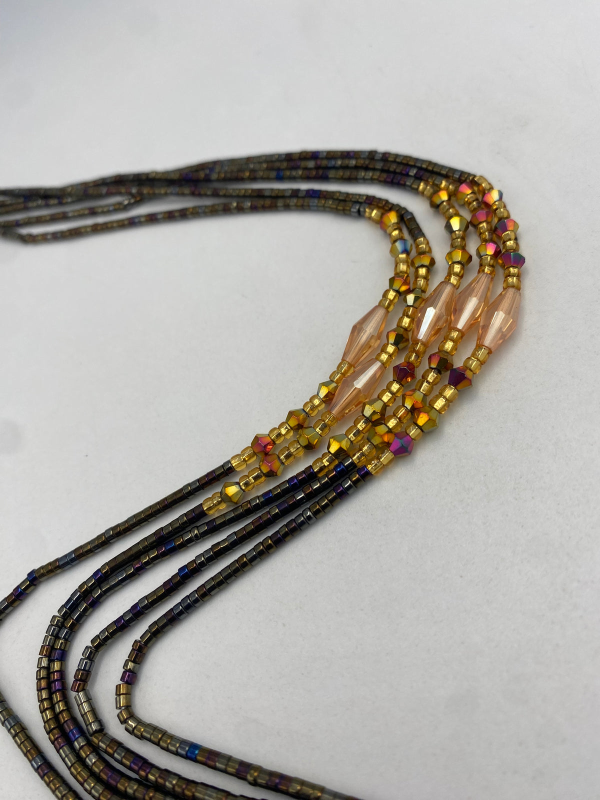 Earth Tone | Brown Iridescent Waist Bead 45”| 1 PC