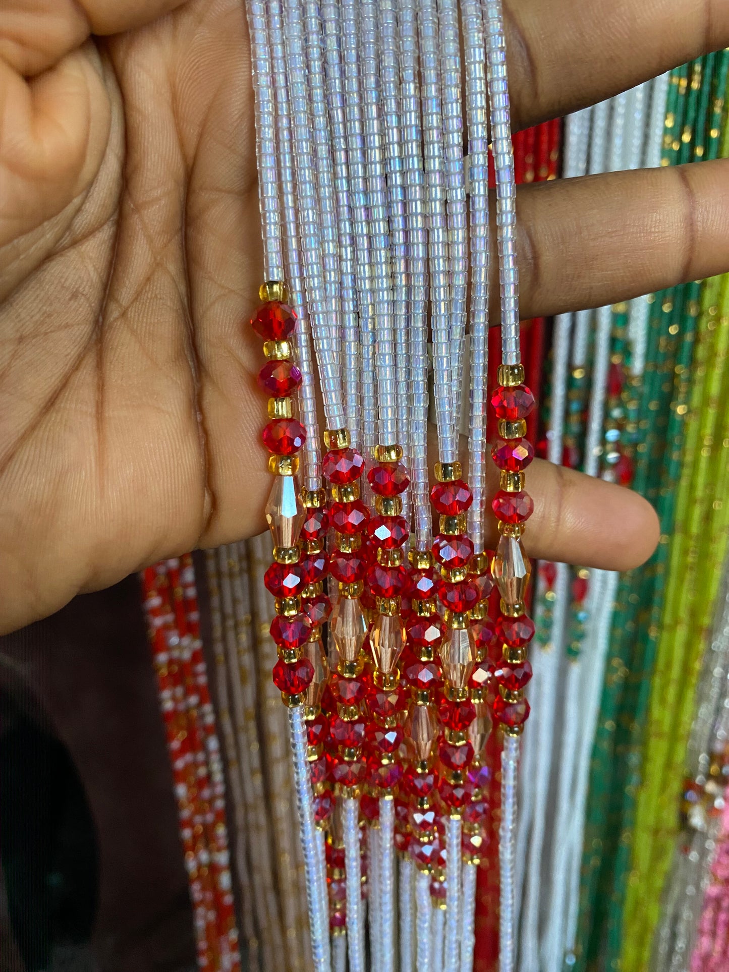 Wholesale Waist Beads – Bulk Multicolored Tie-On Strands (45”–50”)