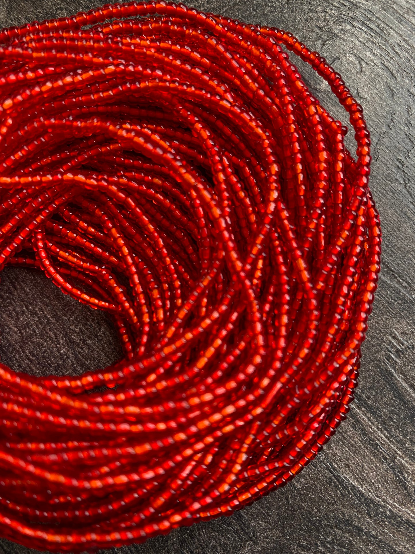 Red Waist Bead- Tie on