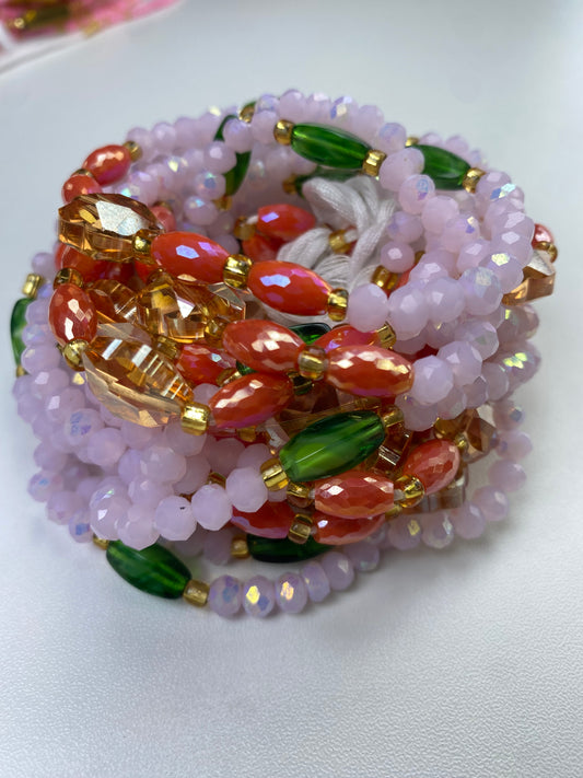 Coral Serenity ~ Luxury Crystal Waistbeads