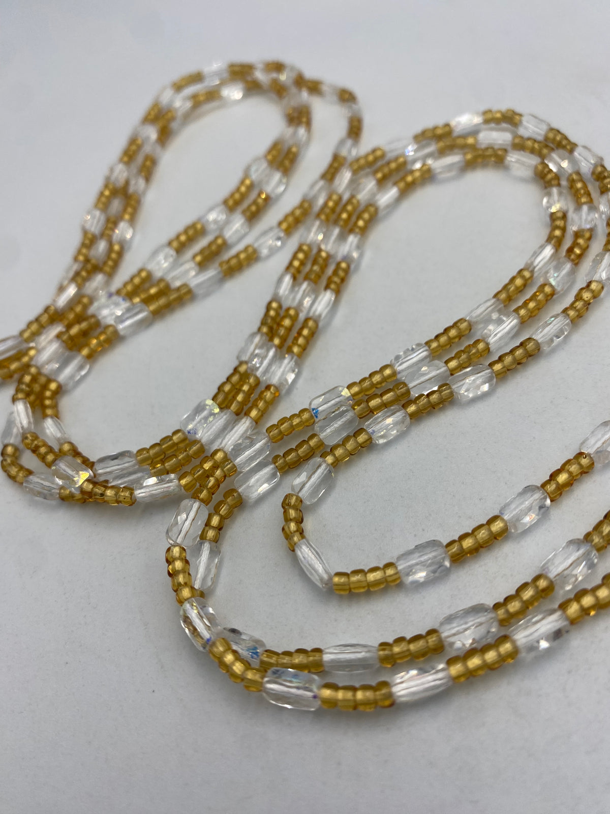 Silver & Gold Crystal Waist Bead 45”| 1 PC
