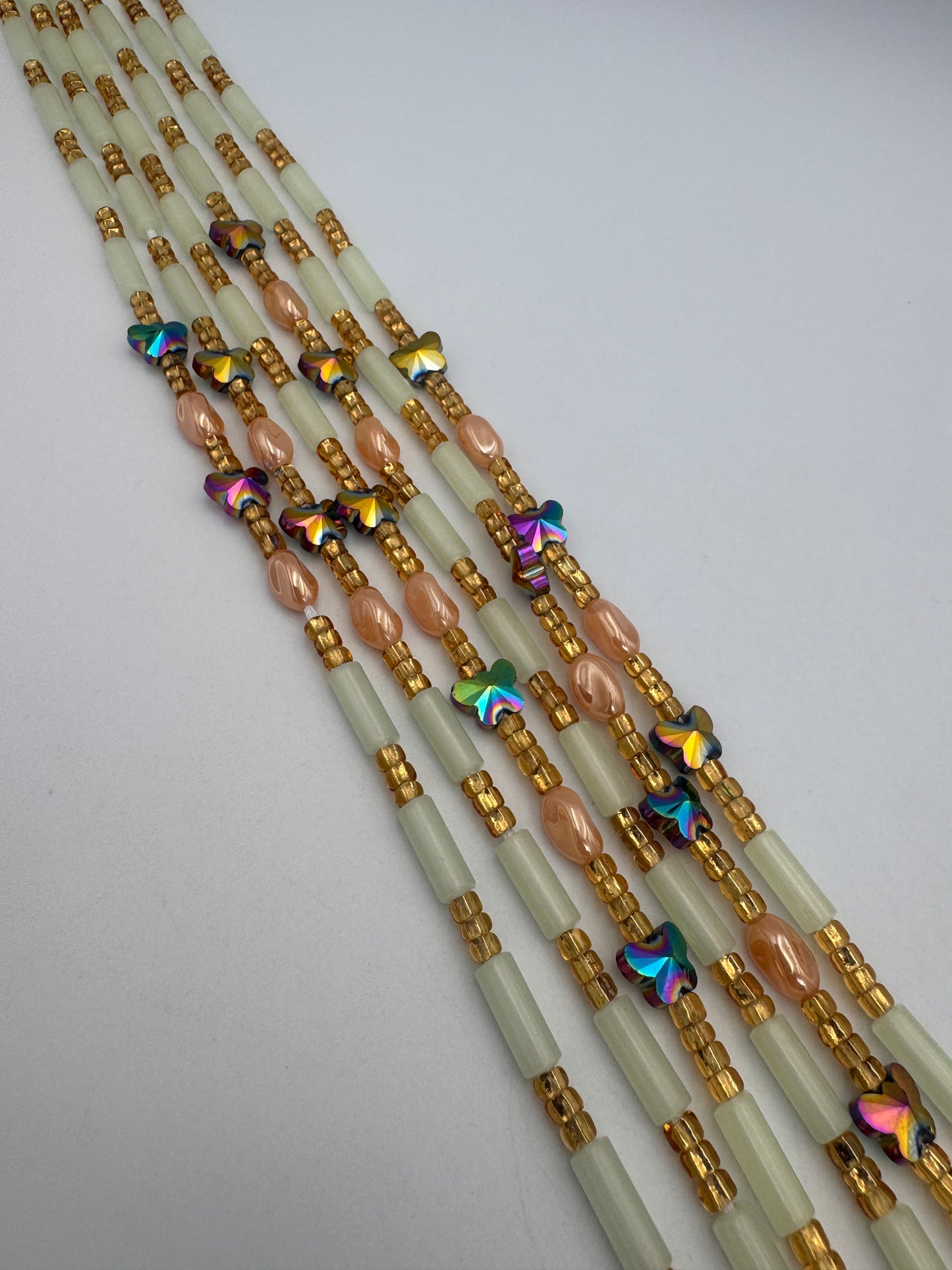 Glow in the dark Waist Beads- African Waistbeads-Tie On 45"- 50"- Price Per Waist Bead- Add to Cart Now