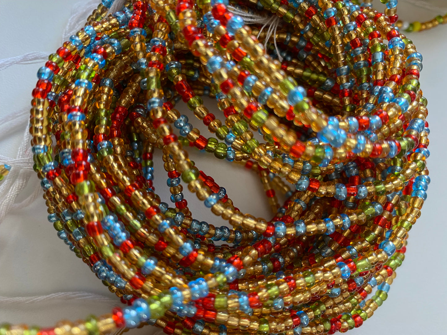 Wholesale African Waist Beads – Crystal Tie-On Strands 30”-36” (Bulk 25pcs Pack)