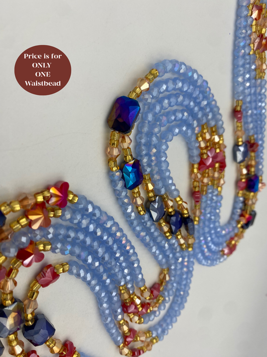 Royal Bloom Waistbead |Add to cart | Price per WaistBead – Tie-On | 45”