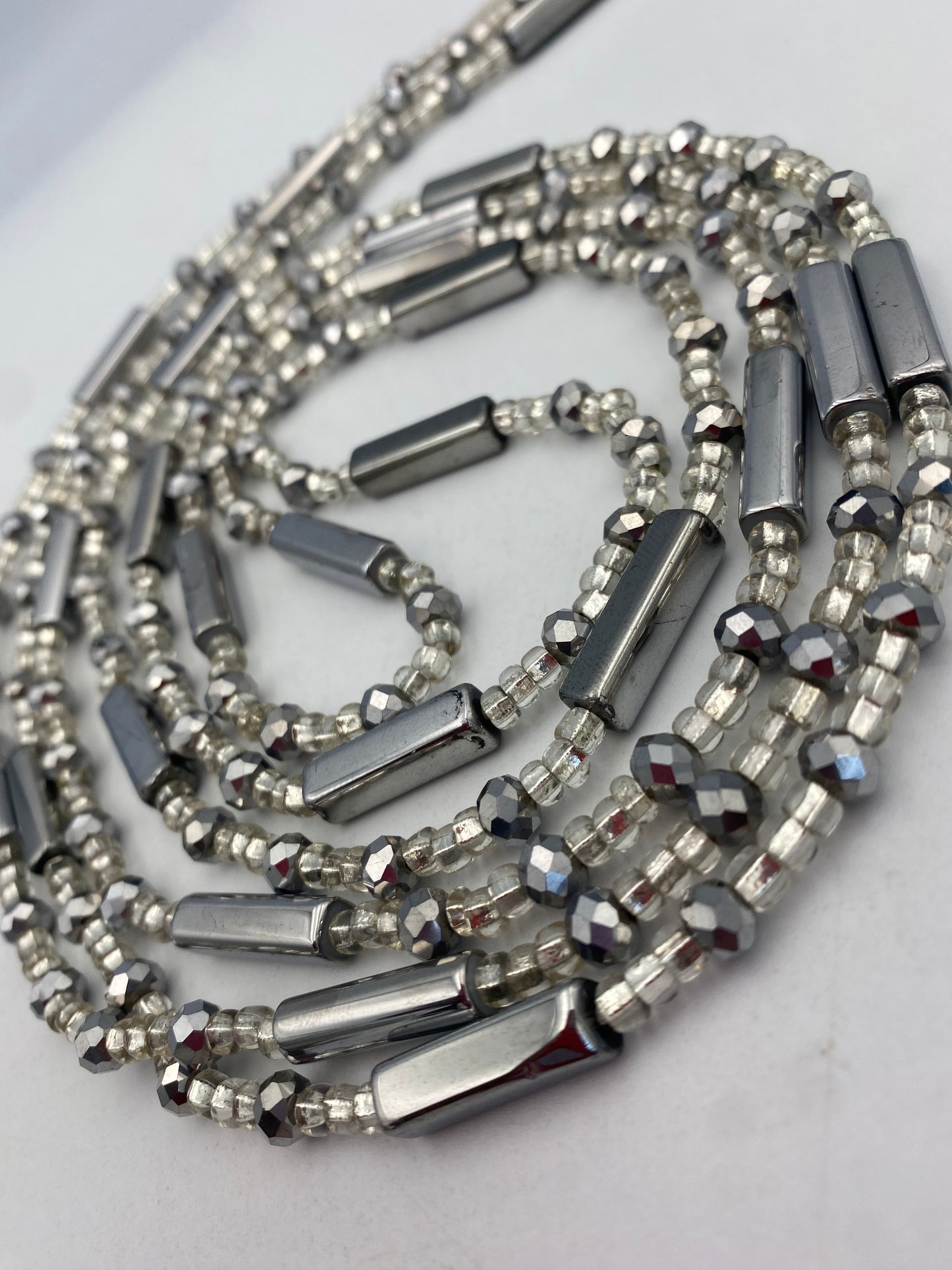 Silver crystal WaistBead | Luxury Crystal Waist Bead | Tie On | 45” -50”