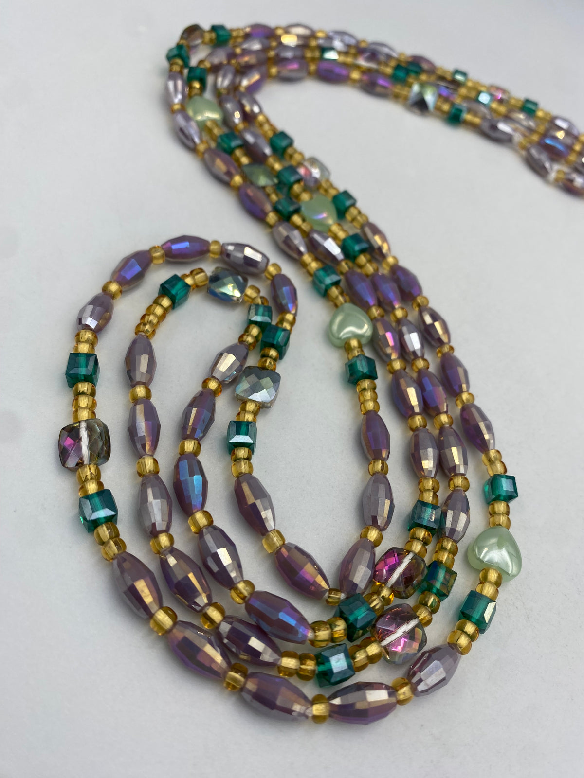 Purple Luxury Crystal Waist Bead 45”| 1 PC