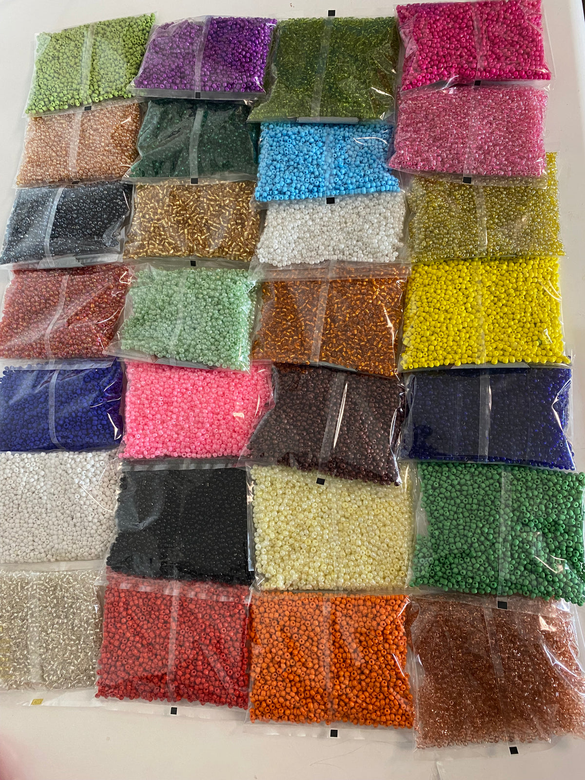 4mm- 6/0 Beads lot, Bulk beads, Glass Seed Beads Size 4/0, , 20 different colors, 225 per bag, 4500grams or 9.9lbs