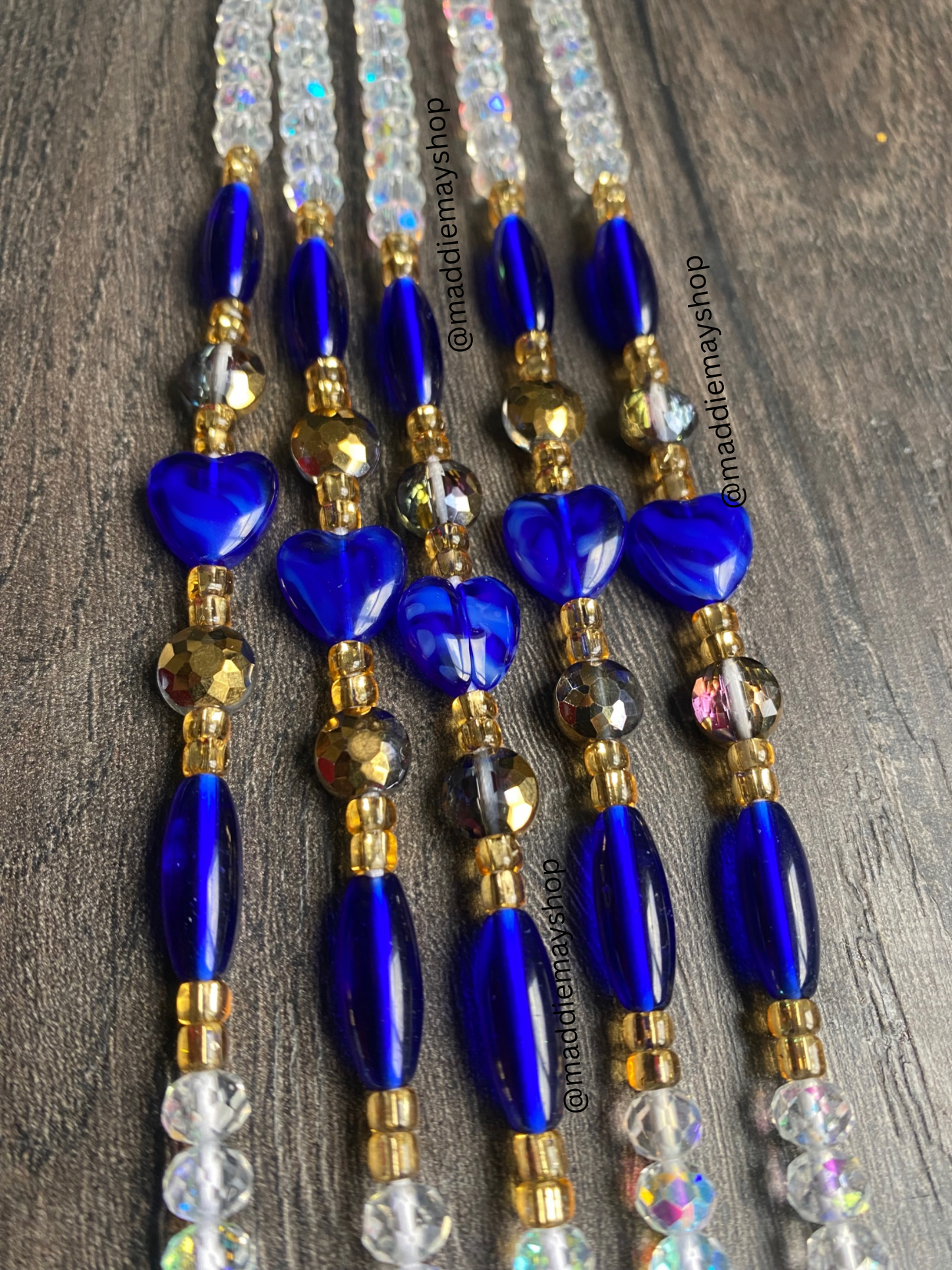 Sapphire Serenity Bloom WaistBeads ~ Luxury Crystal Waistbeads