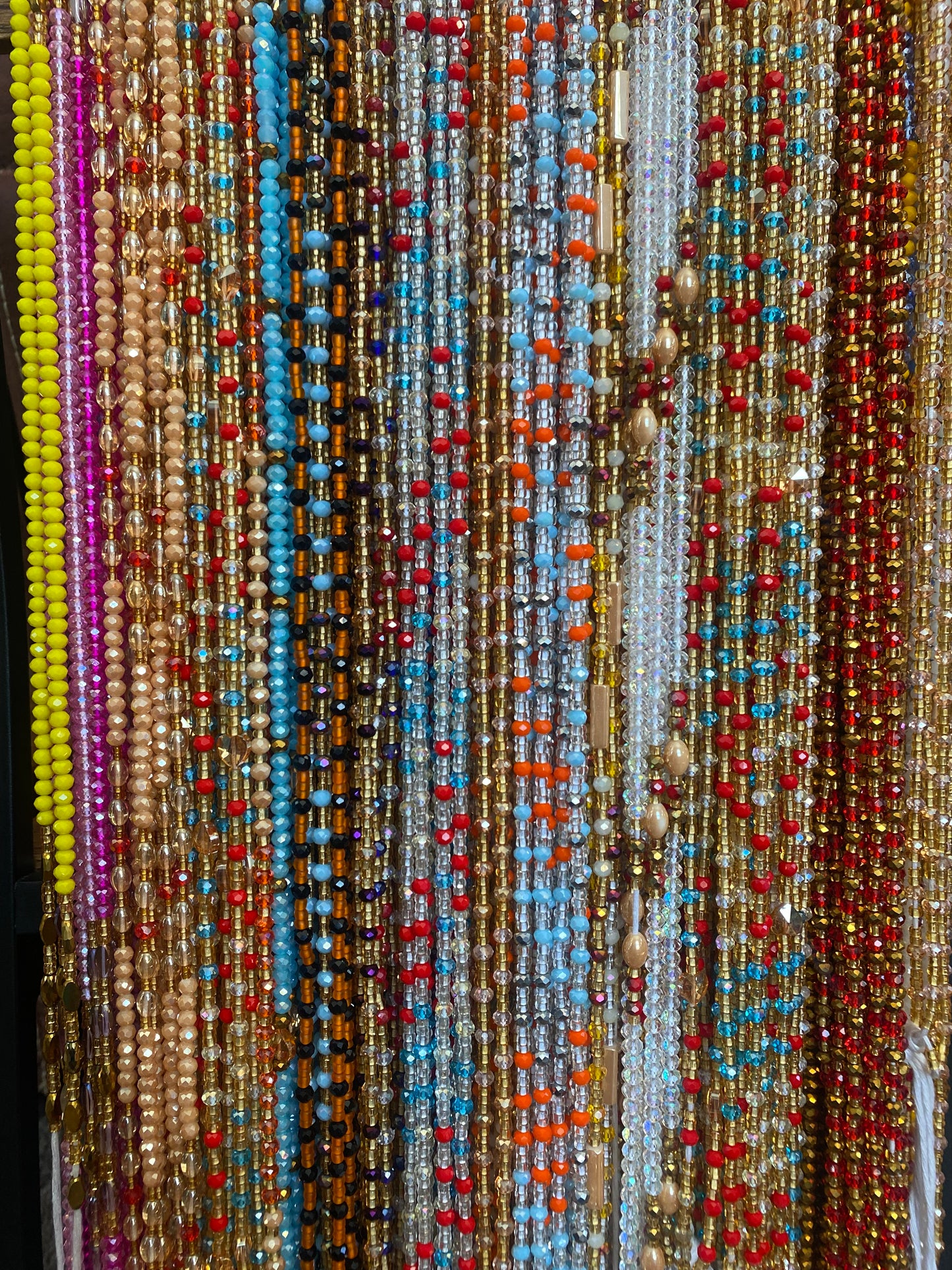 Wholesale Crystal Waist Beads- Tie On 45”-50”