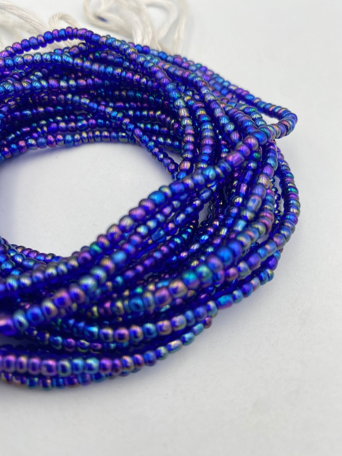 Blue Waist Bead | Rainbow Blue | Tie On 45–50 Inches | Handmade Waist Beads for Women | Price is per WaistBead