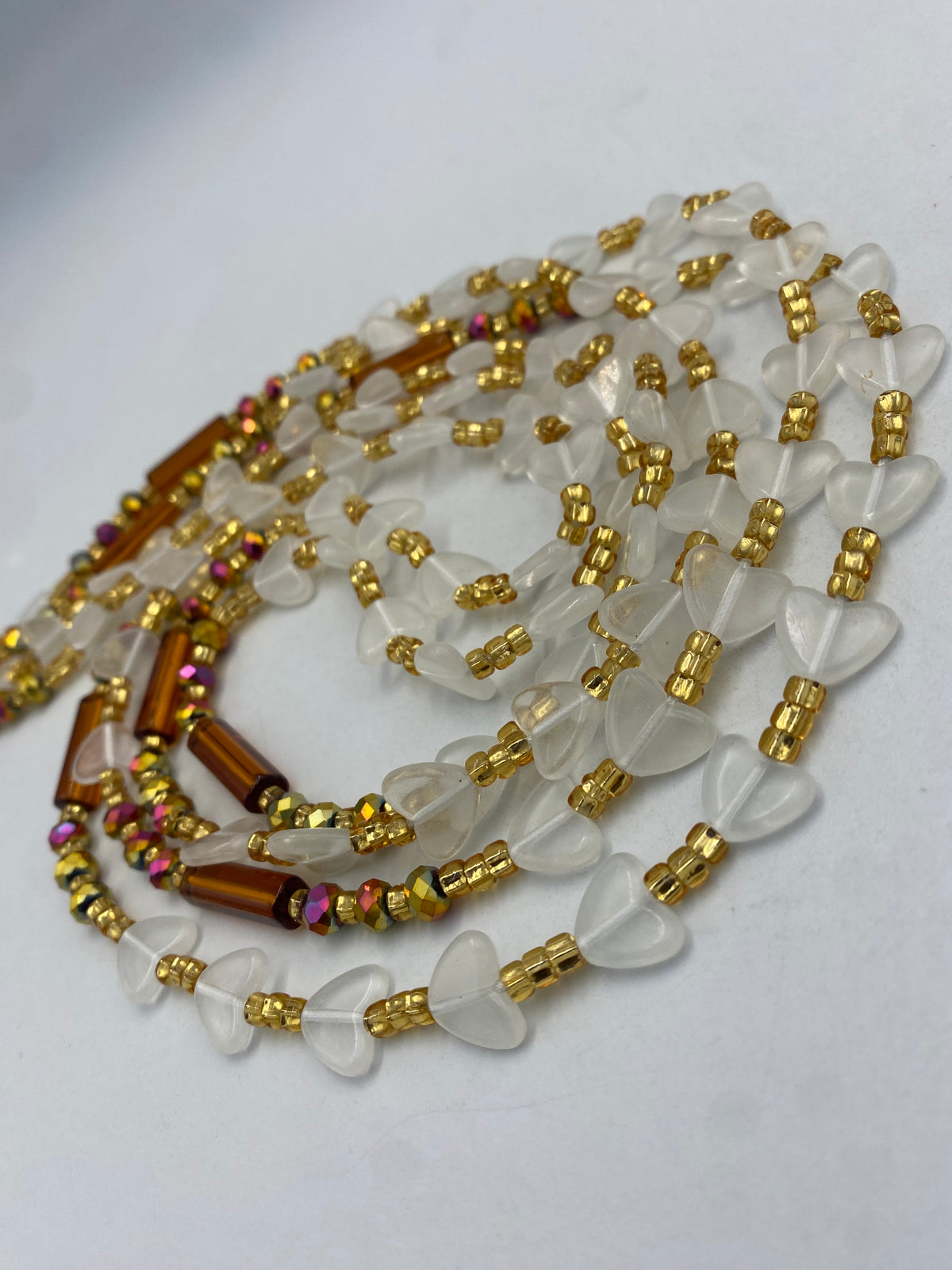 Subtle Glow in the dark Heart|Love  Waist Beads