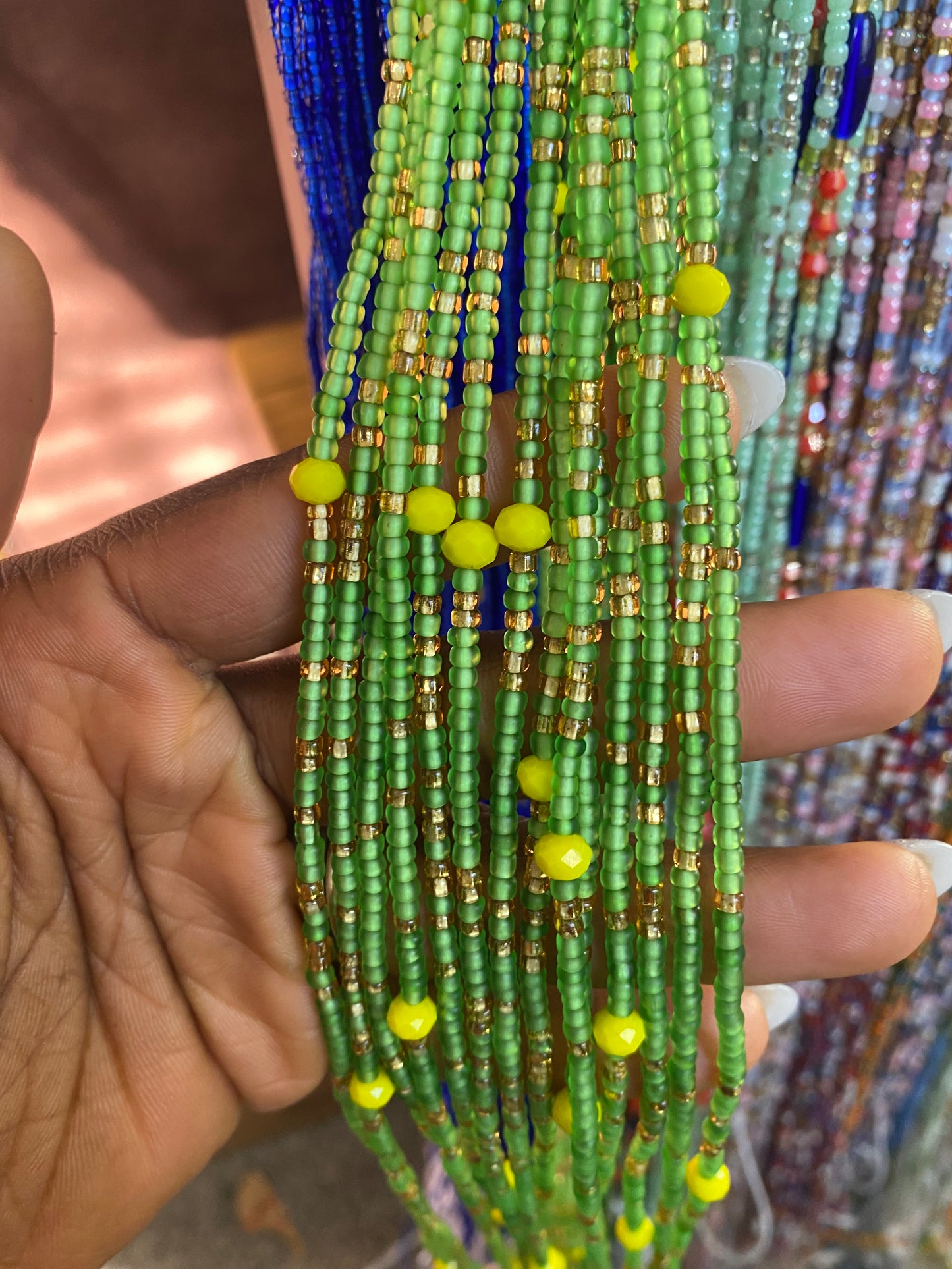Wholesale Waist Beads – Bulk Multicolored Tie-On Strands (45”–50”)